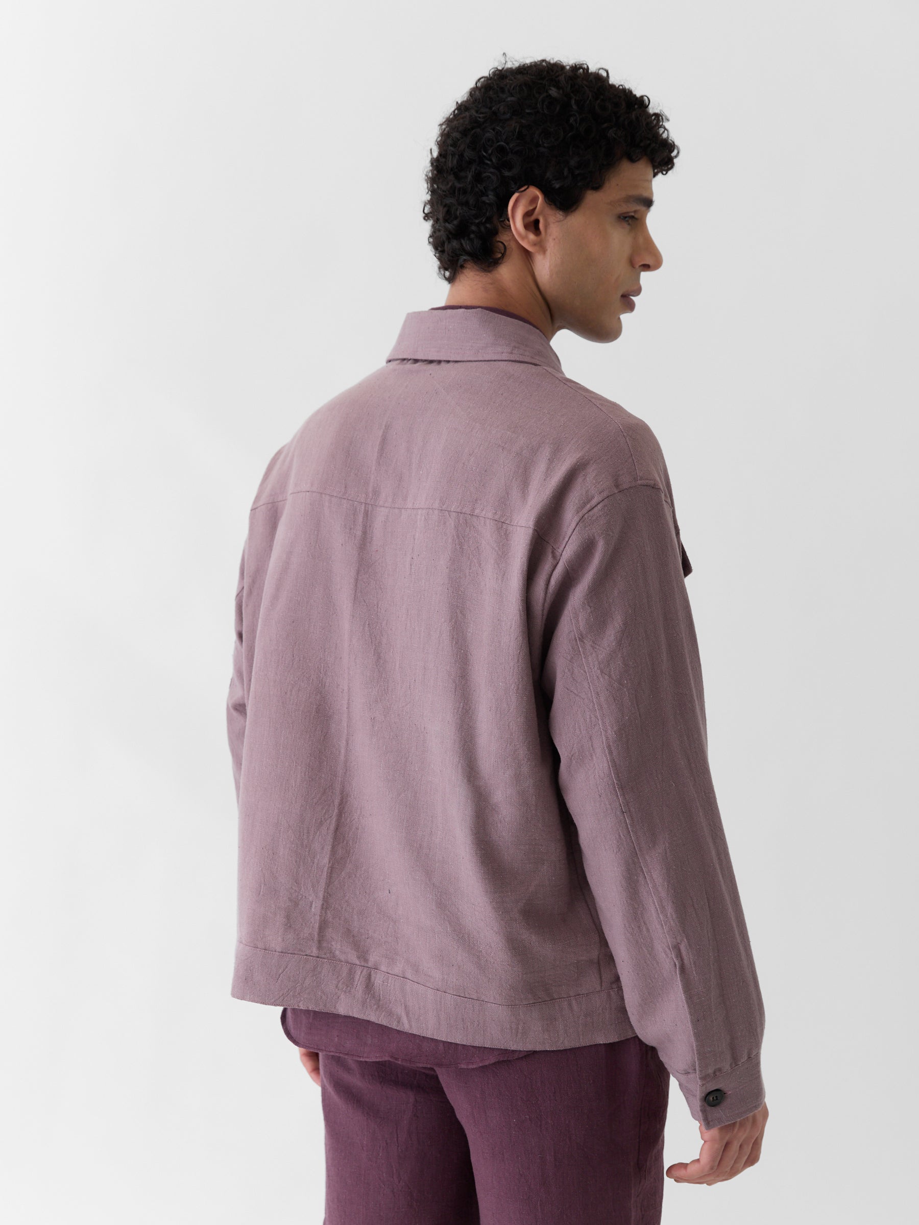 Men's Short Jacket- Mauve Purple