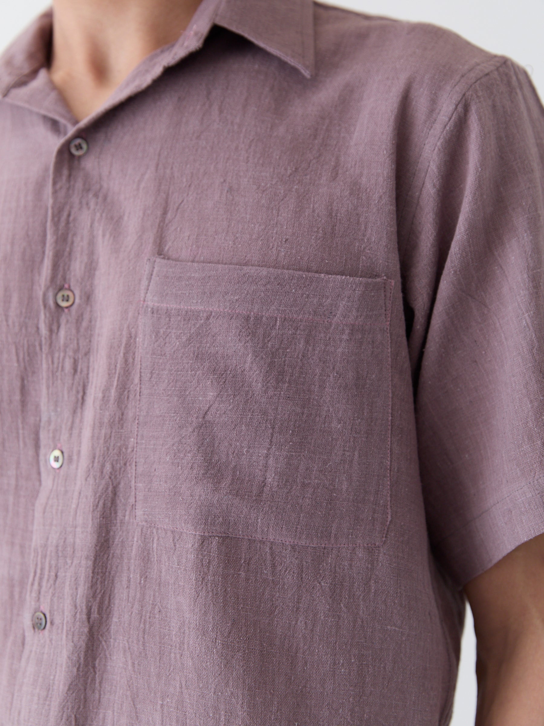 Men's Half Sleeve Shirt- Mauve Purple
