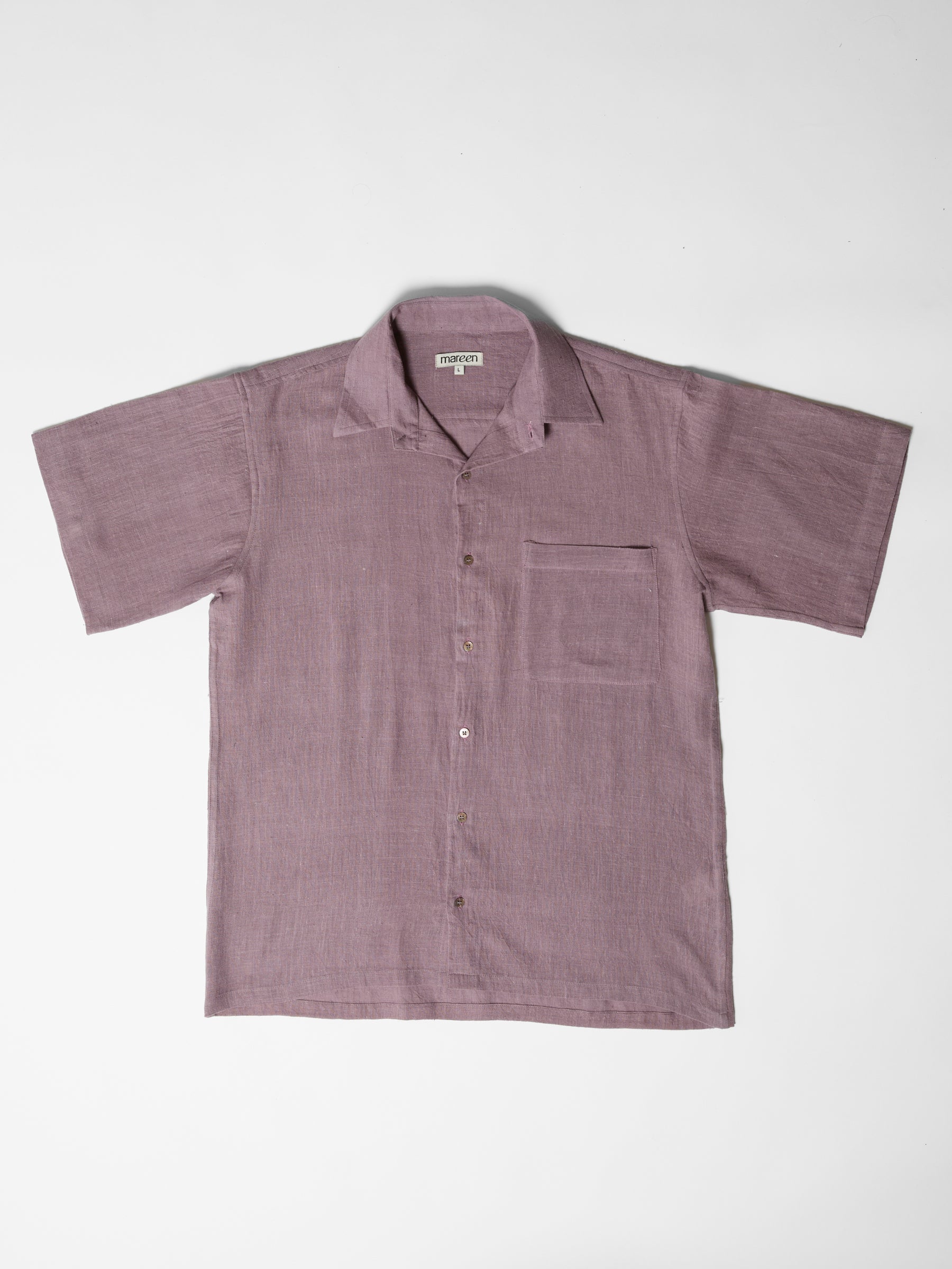 Men's Half Sleeve Shirt- Mauve Purple