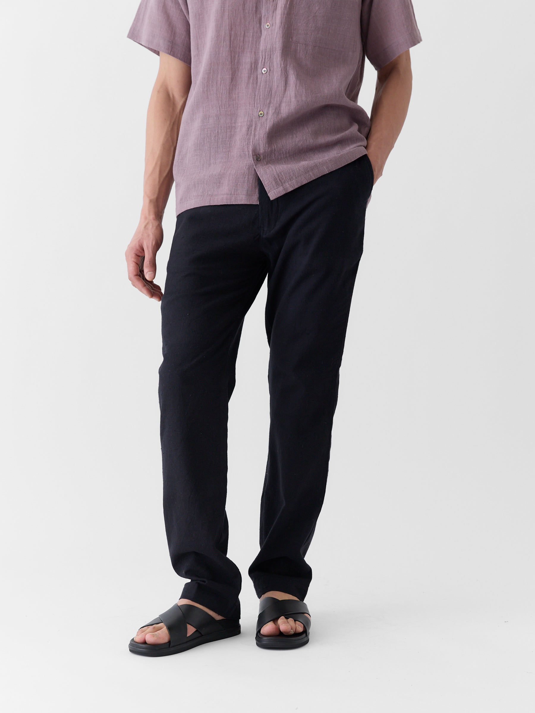 Men's Slim Fit Pants- Black