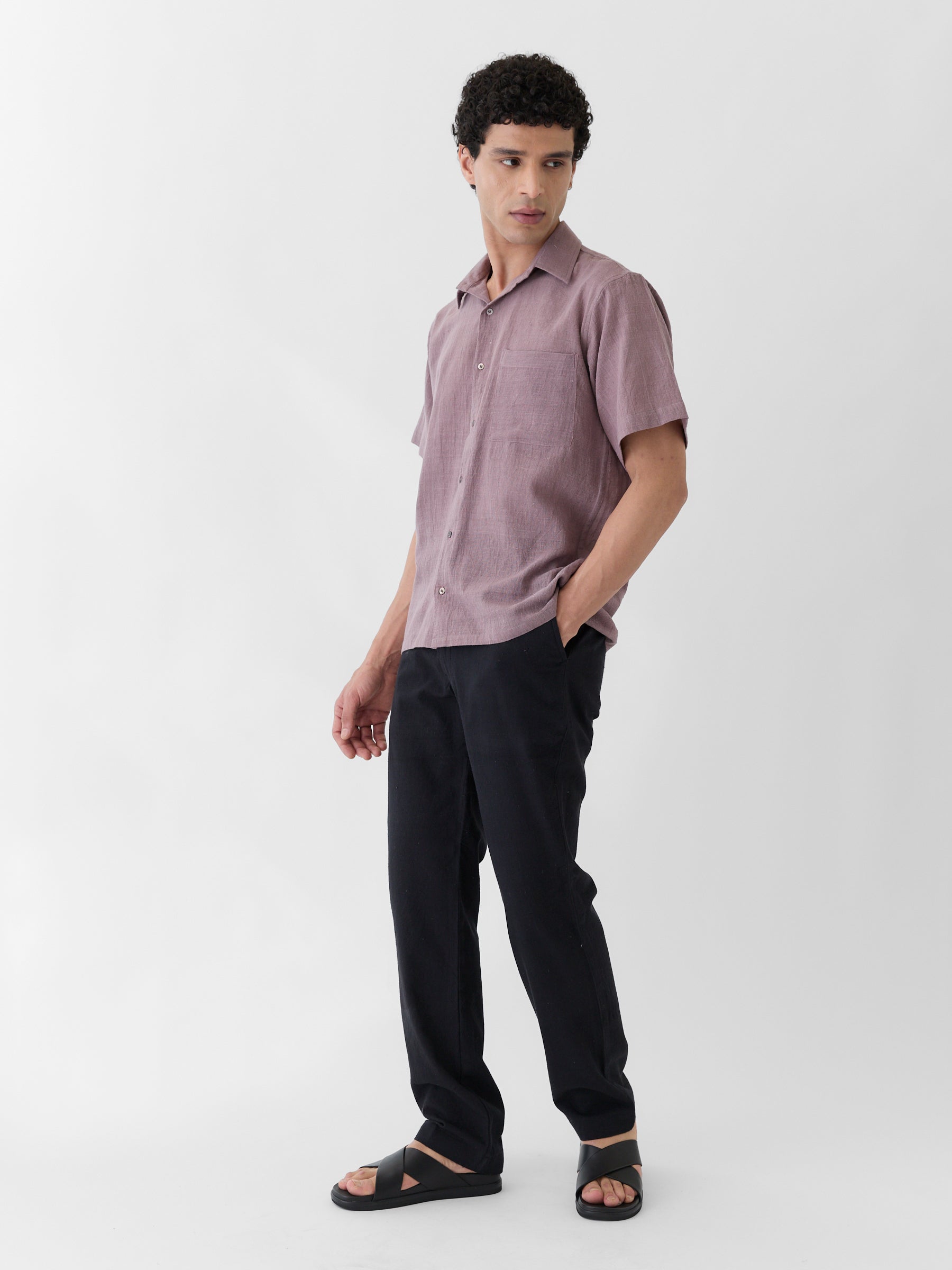 Men's Slim Fit Pants- Black