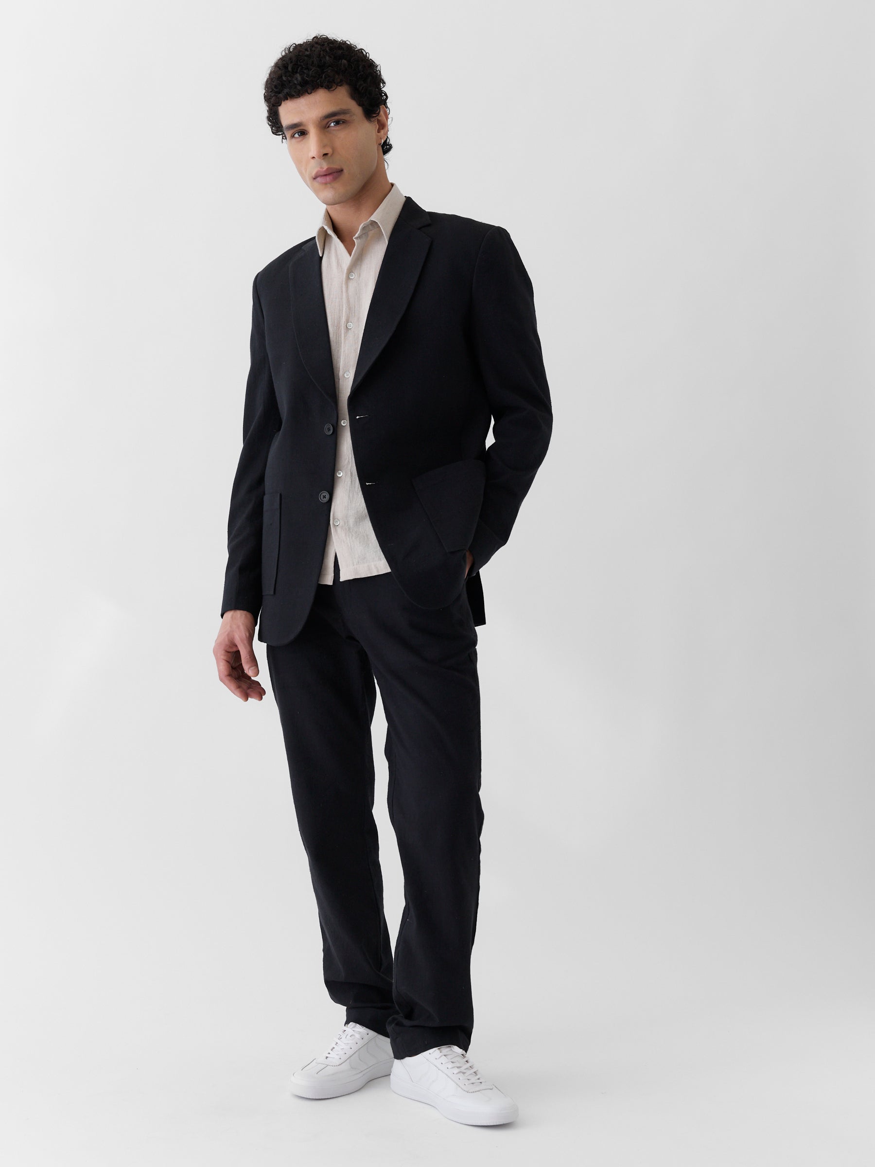 Men's Casual Blazer- Black