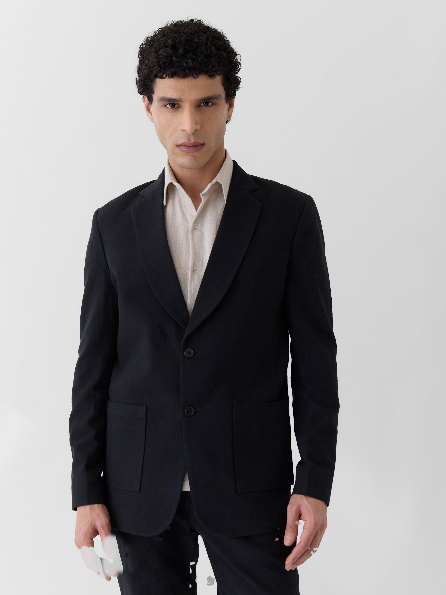 Men's Casual Blazer- Black