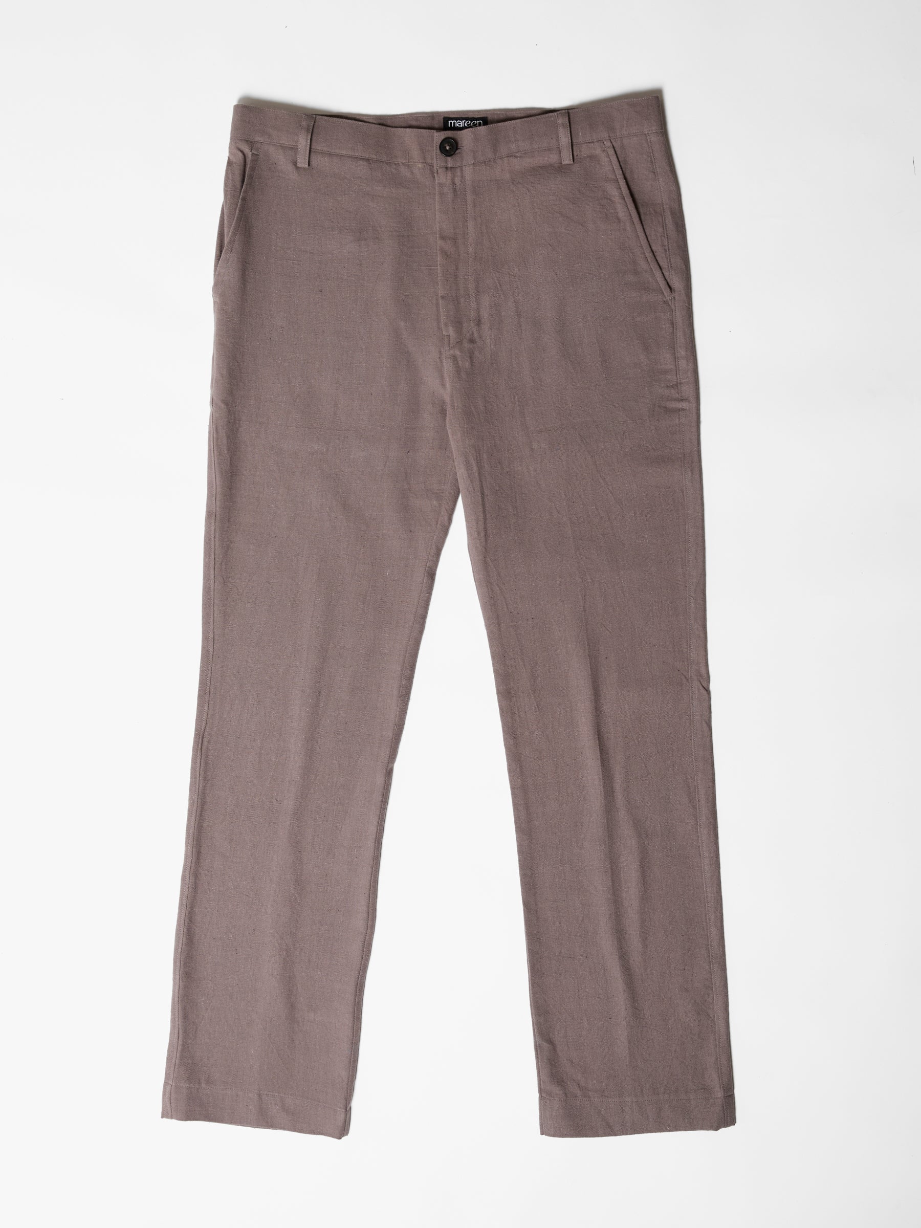 Men's Slim Fit Pants- Grayish Brown
