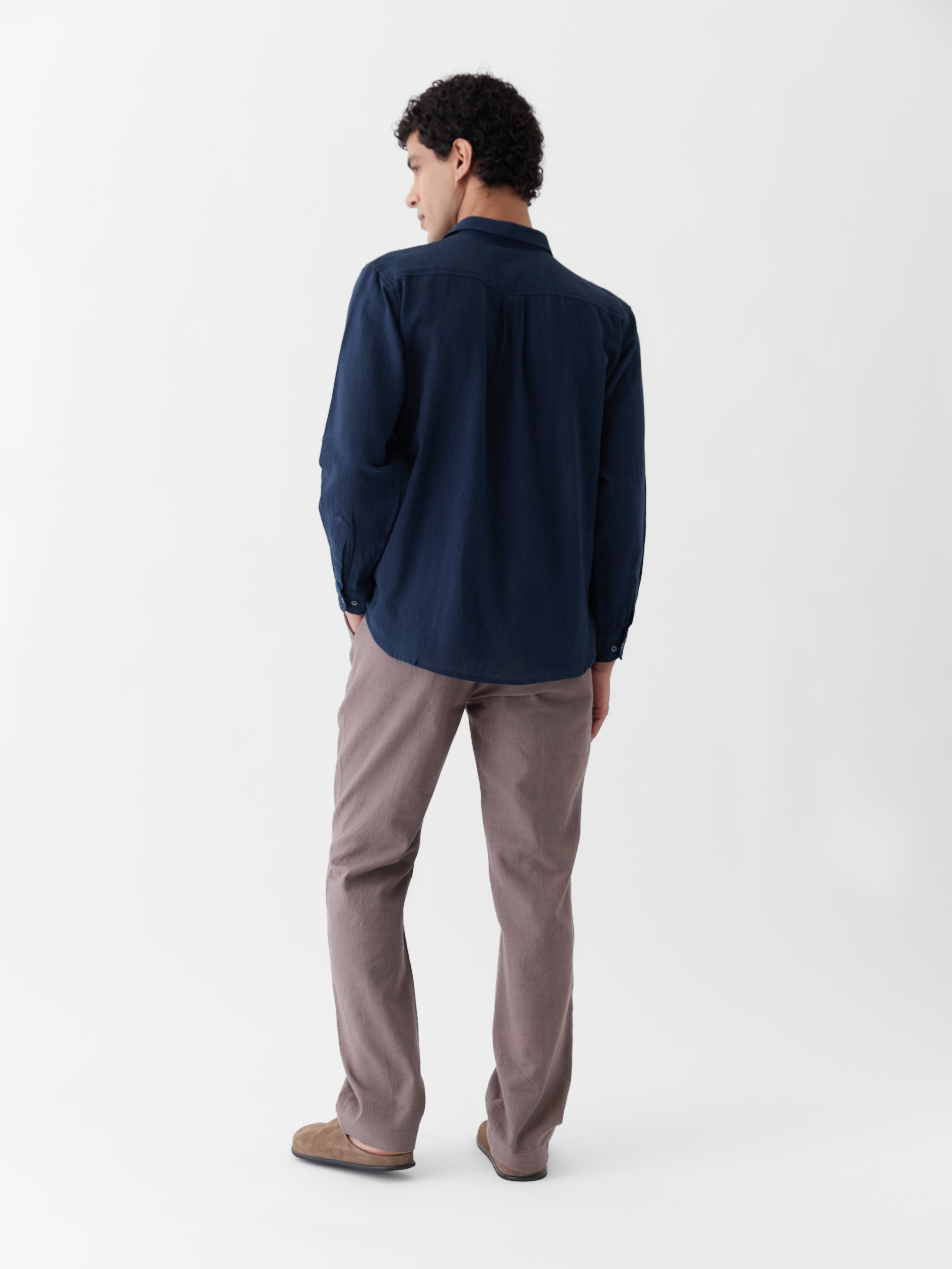Men's Slim Fit Pants- Grayish Brown