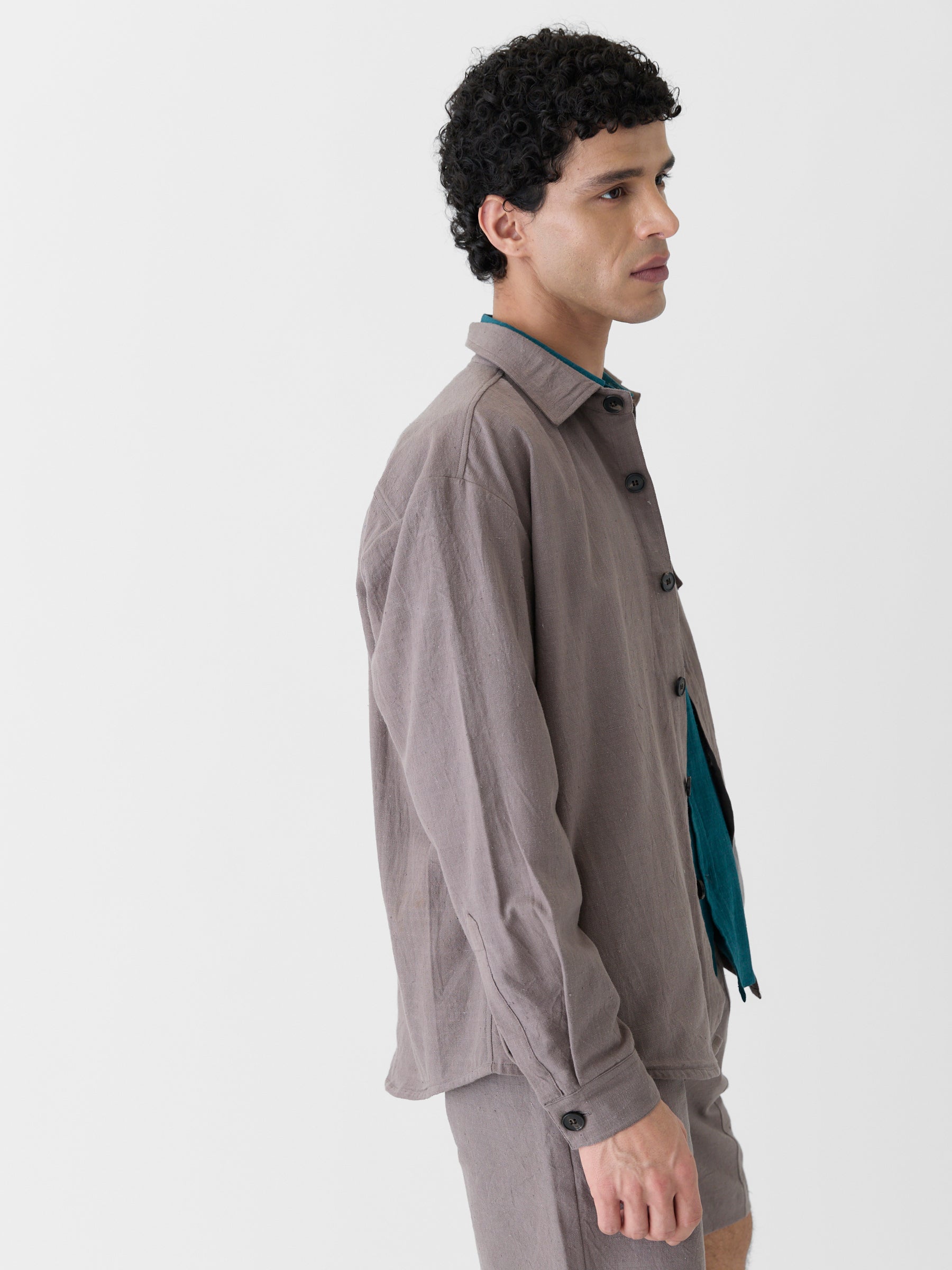 Men's Mono Pocket Jacket- Grayish Brown