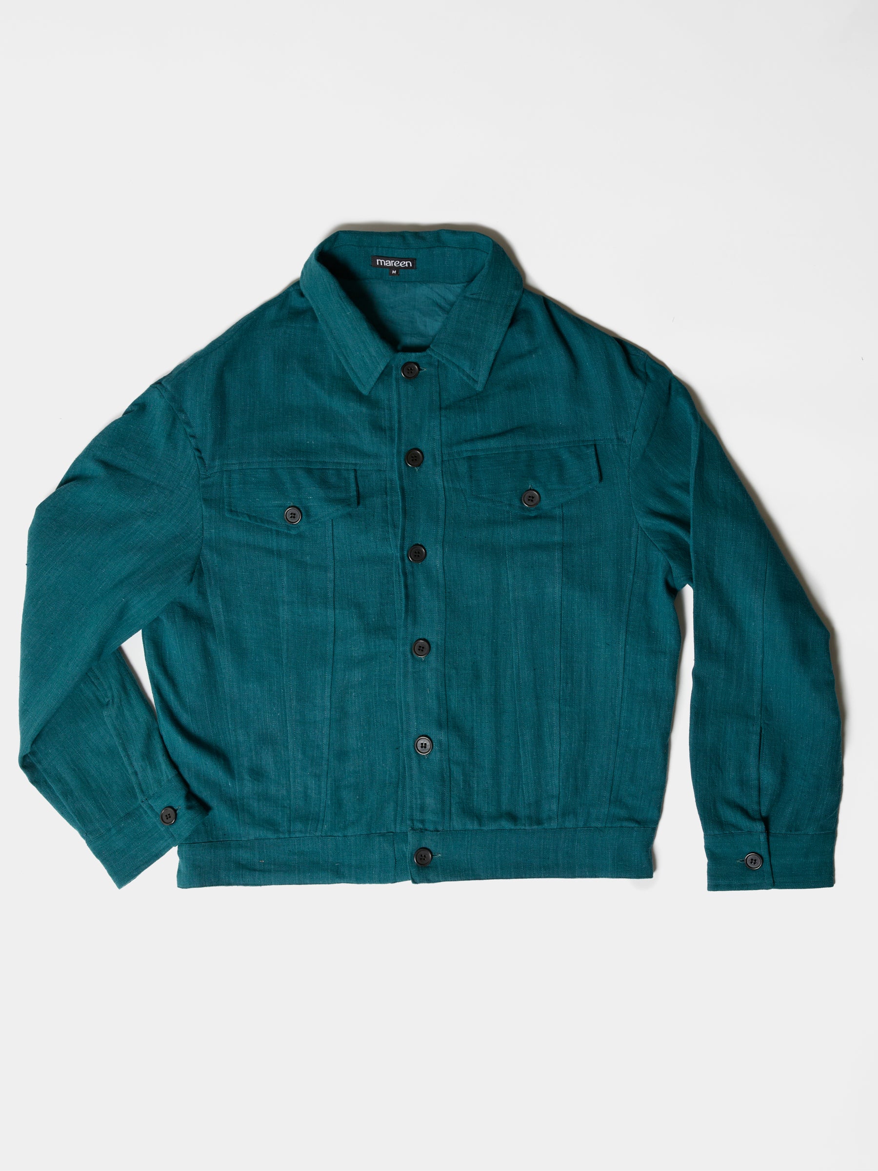 Men's Short Jacket- Teal Green
