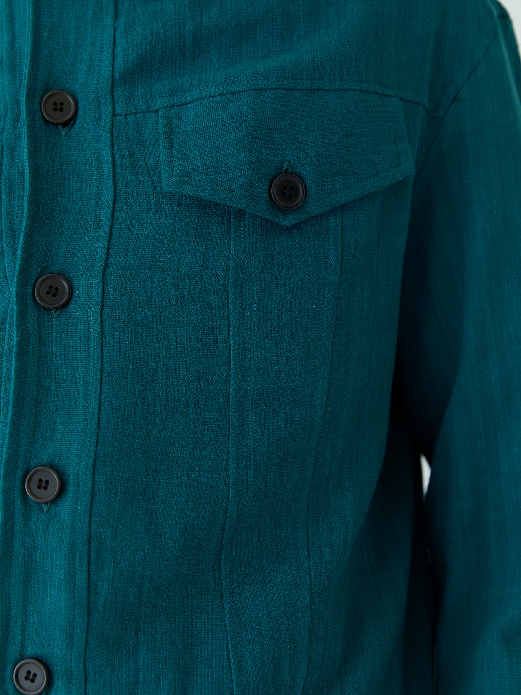 Men's Short Jacket- Teal Green
