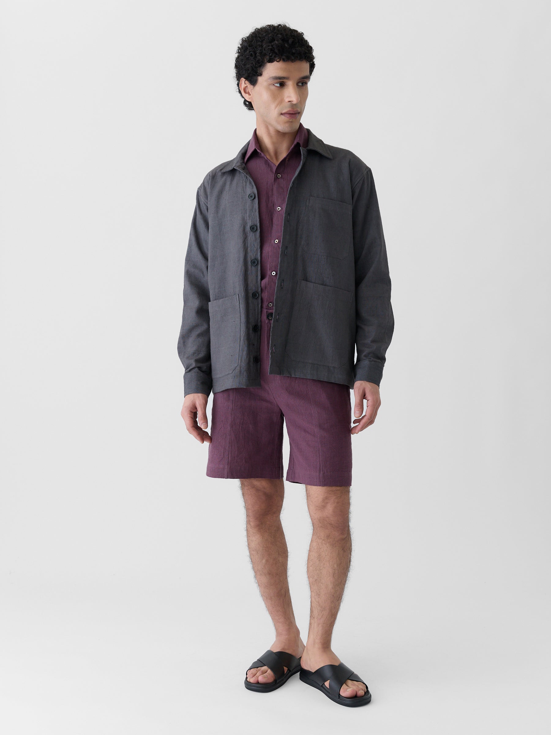 Men's Triple Pocket Jacket- Graphite Gray