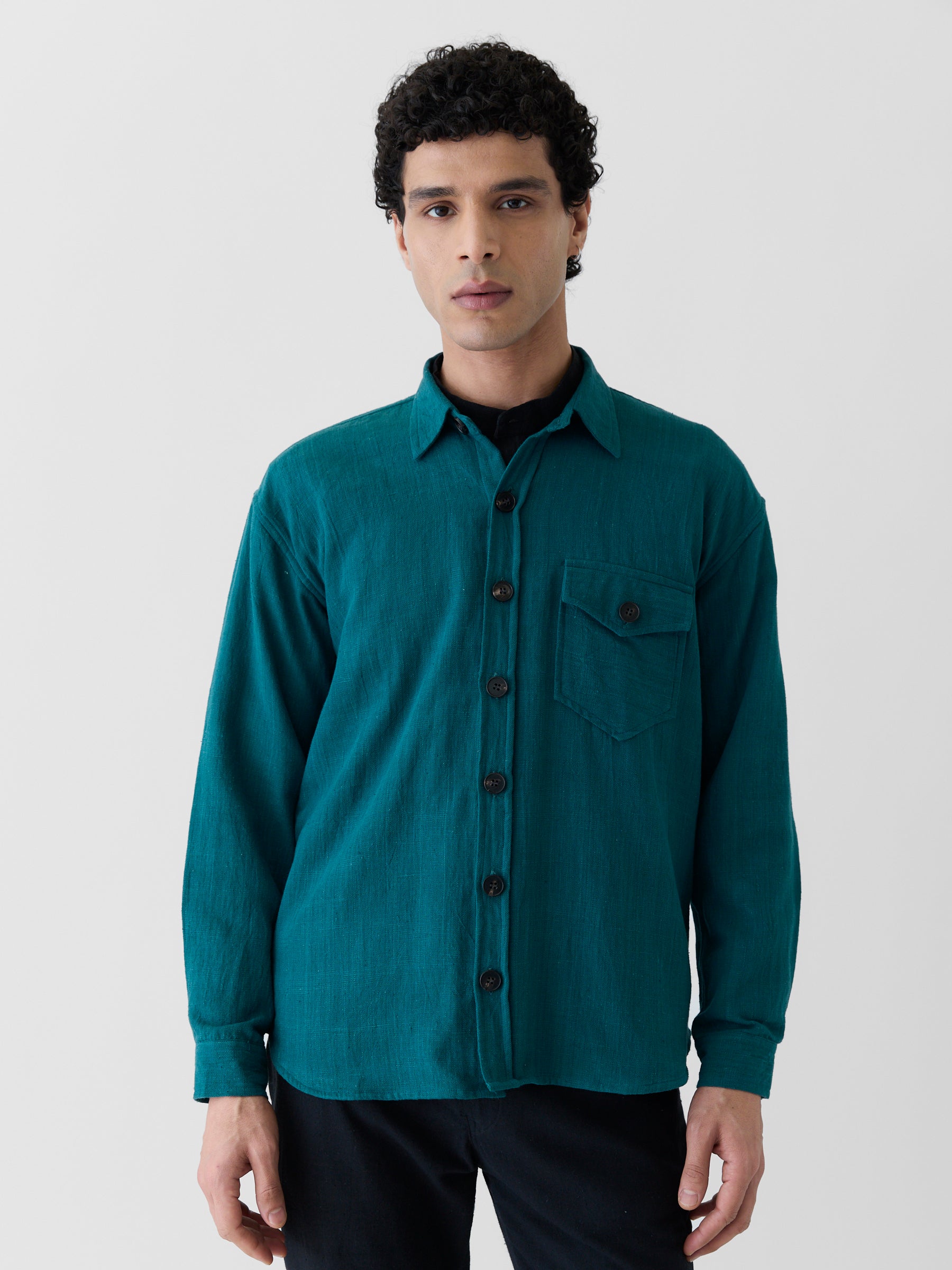 Men's Mono Pocket Jacket- Teal Green