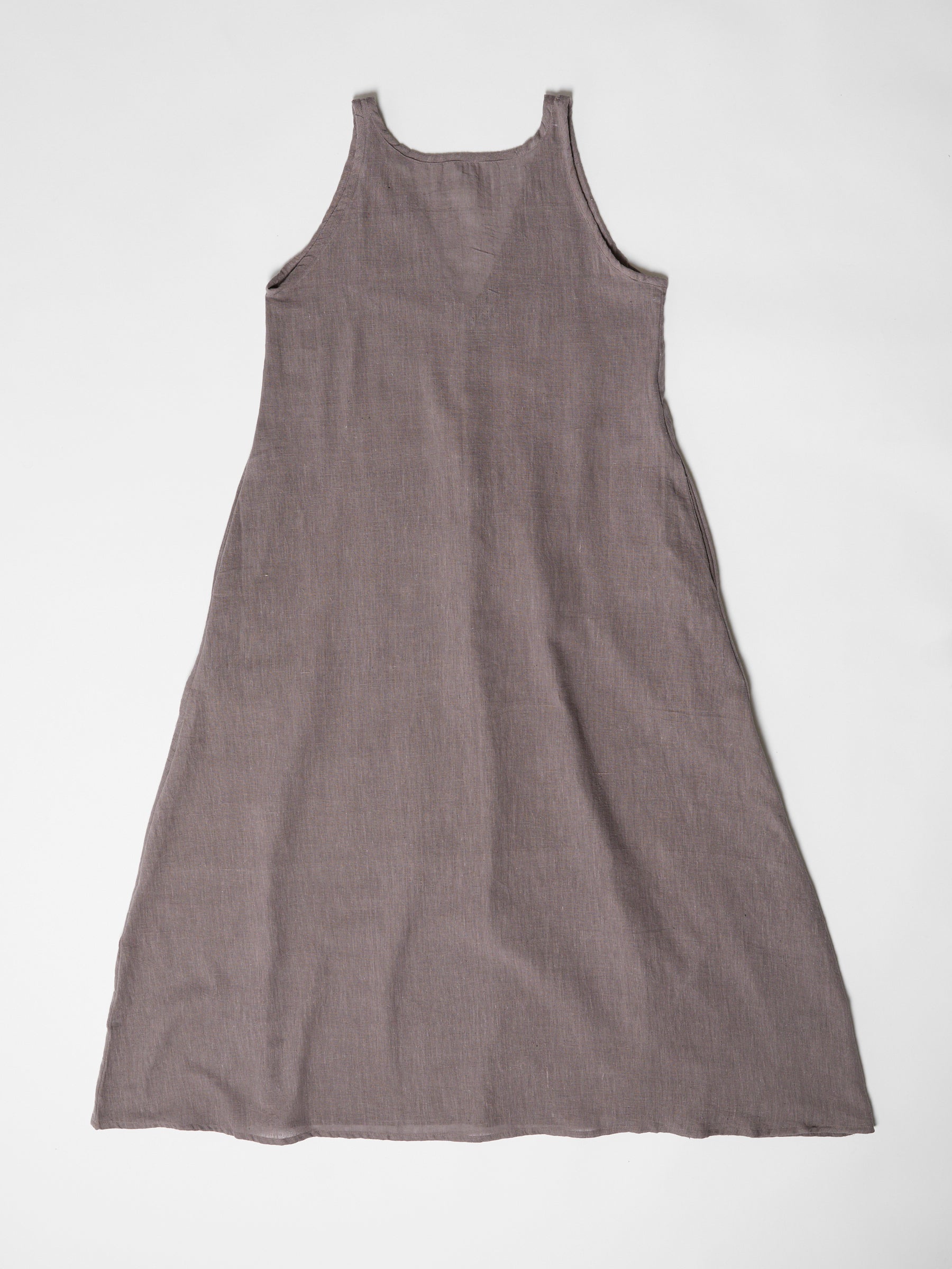 Women's A-Line Maxi Dress- Grayish Brown