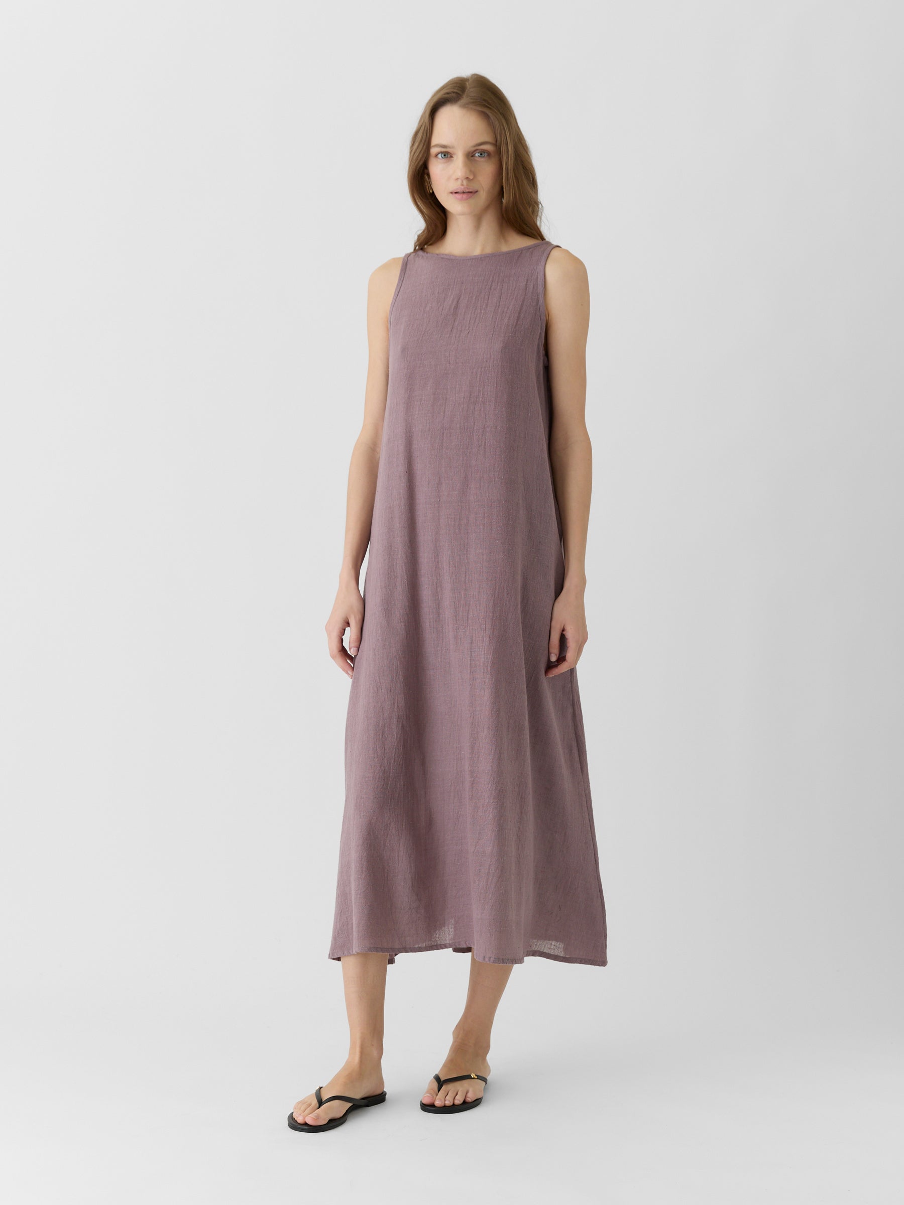 Women's A-Line Maxi Dress- Mauve Purple