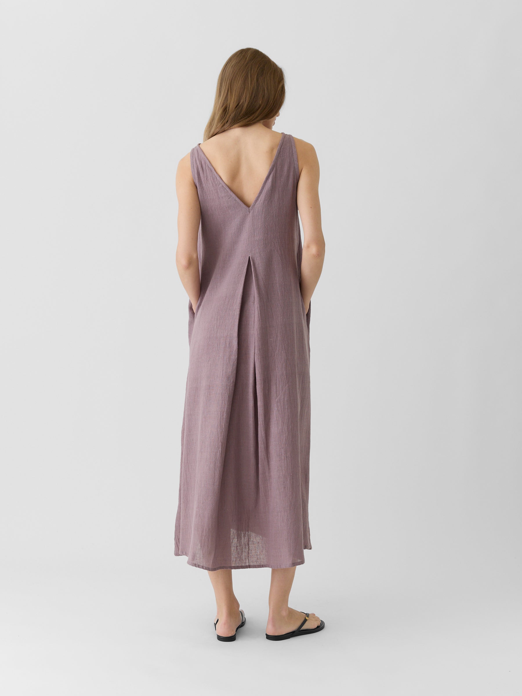 Women's A-Line Maxi Dress- Mauve Purple