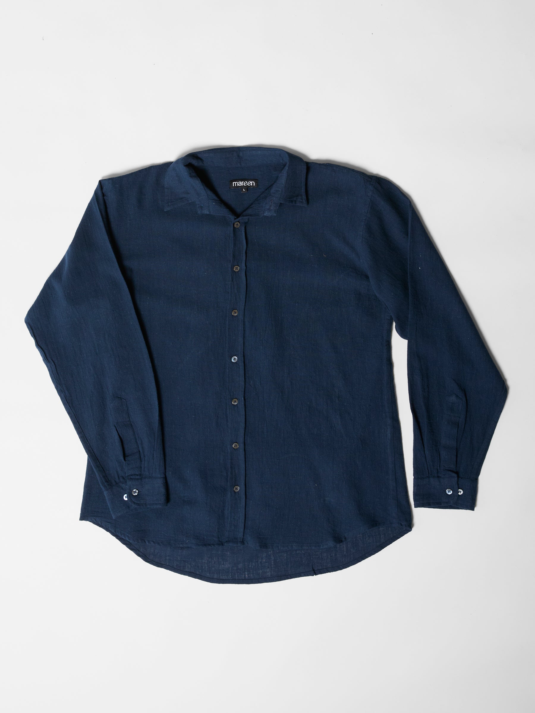 Men's Regular Collar Shirt- Navy Blue