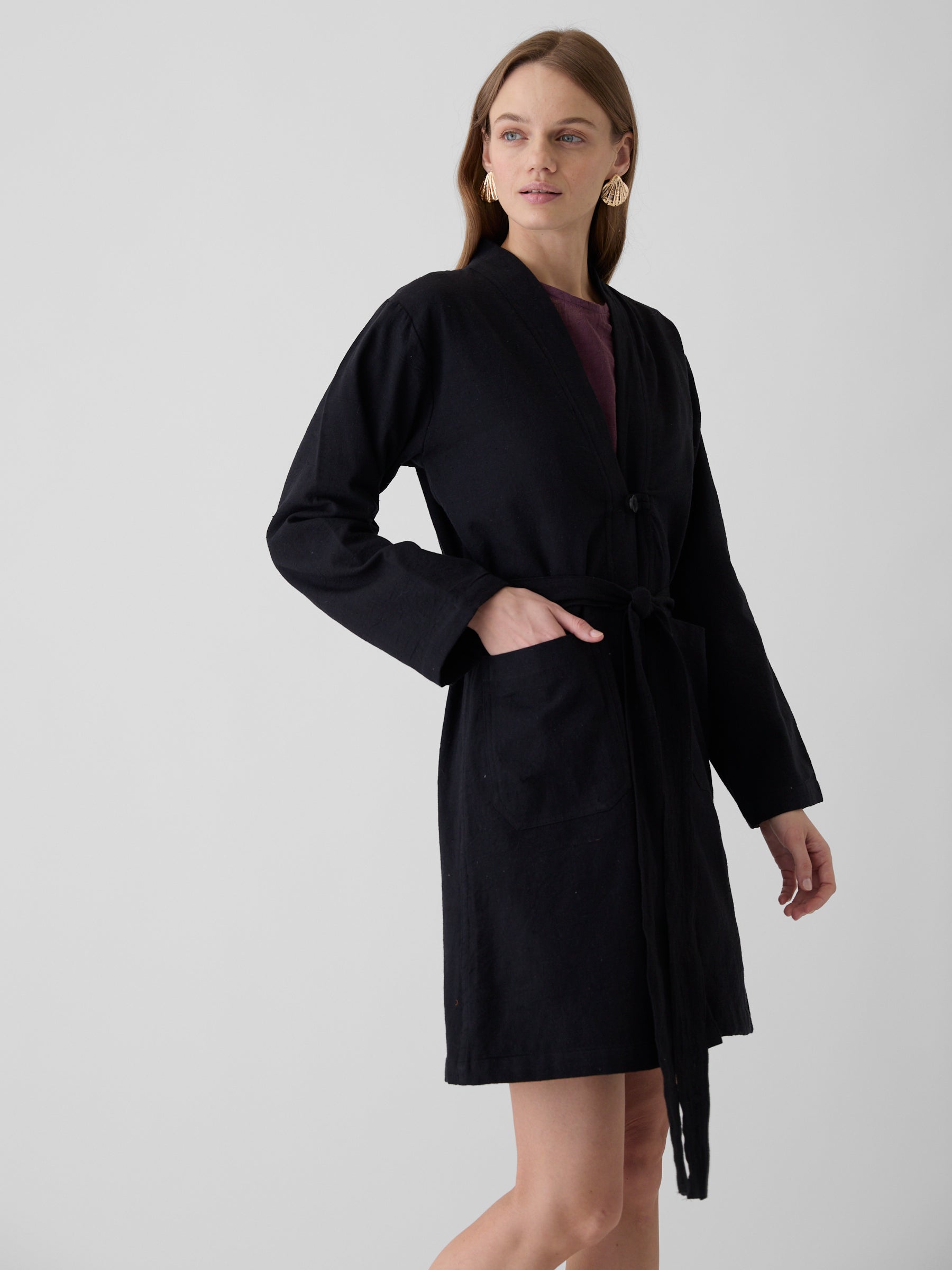 Women's Long Jacket- Black