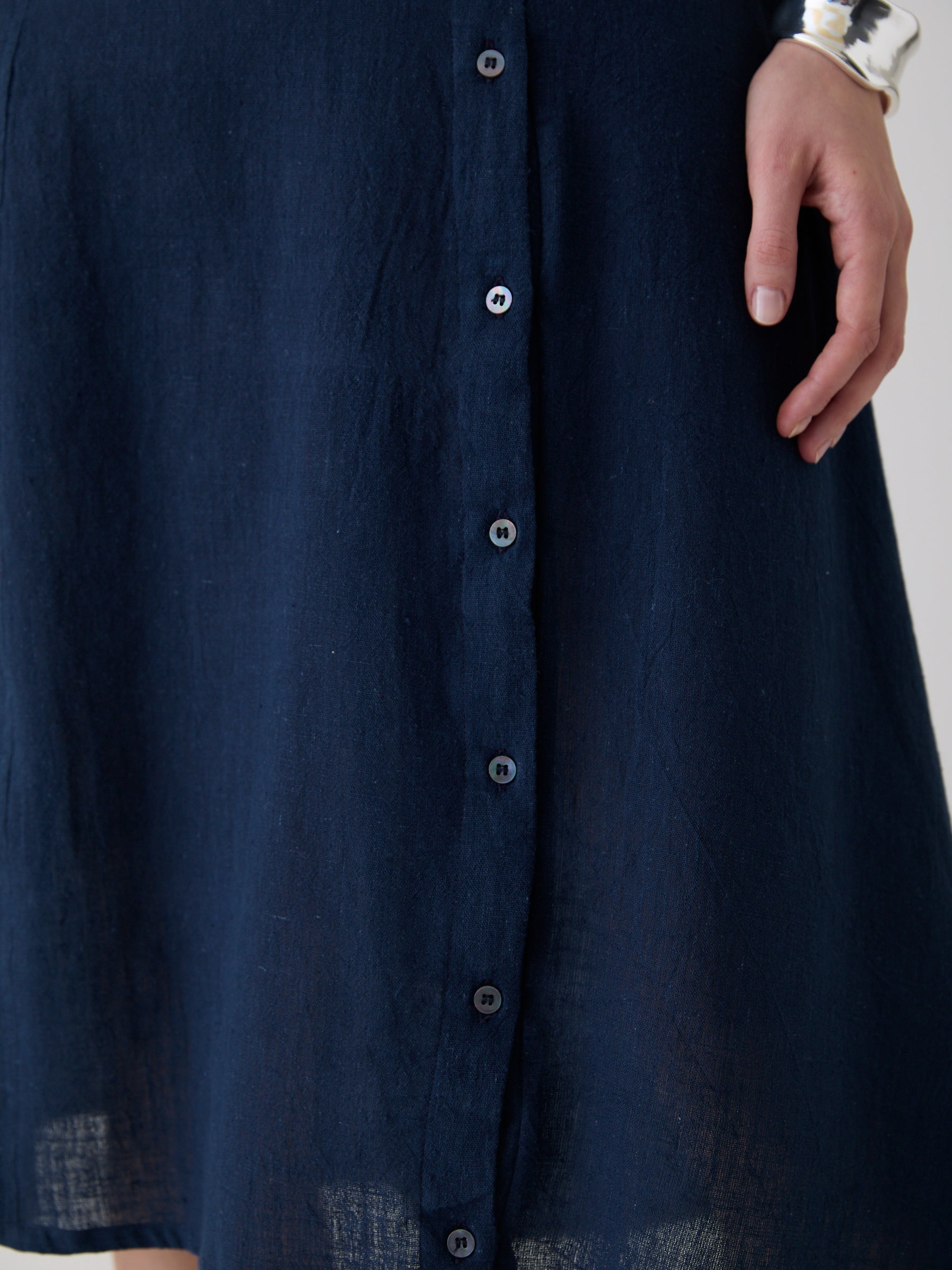 Women's Slit Dress- Navy Blue