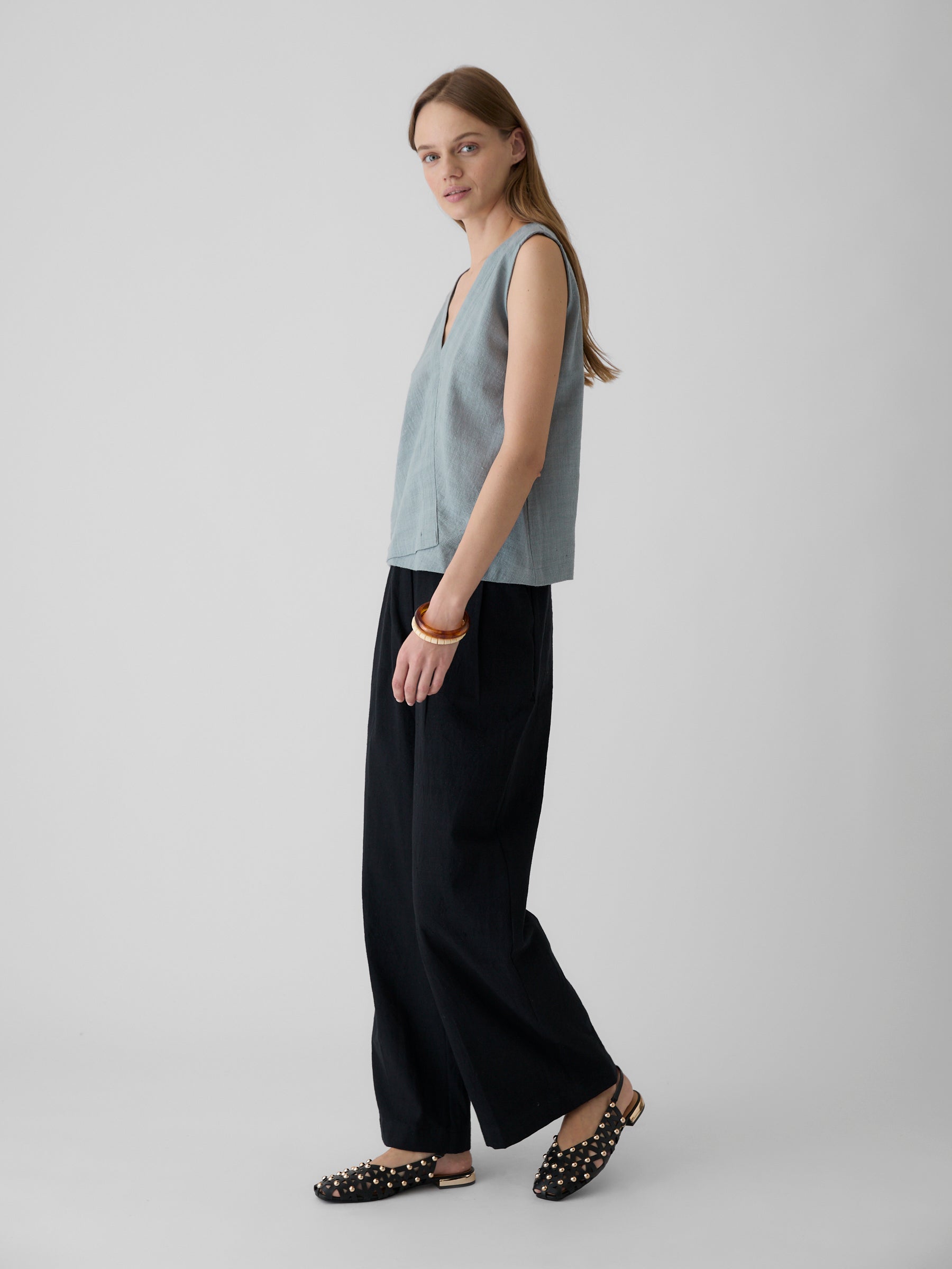 Women's Wide-Leg Pant- Black