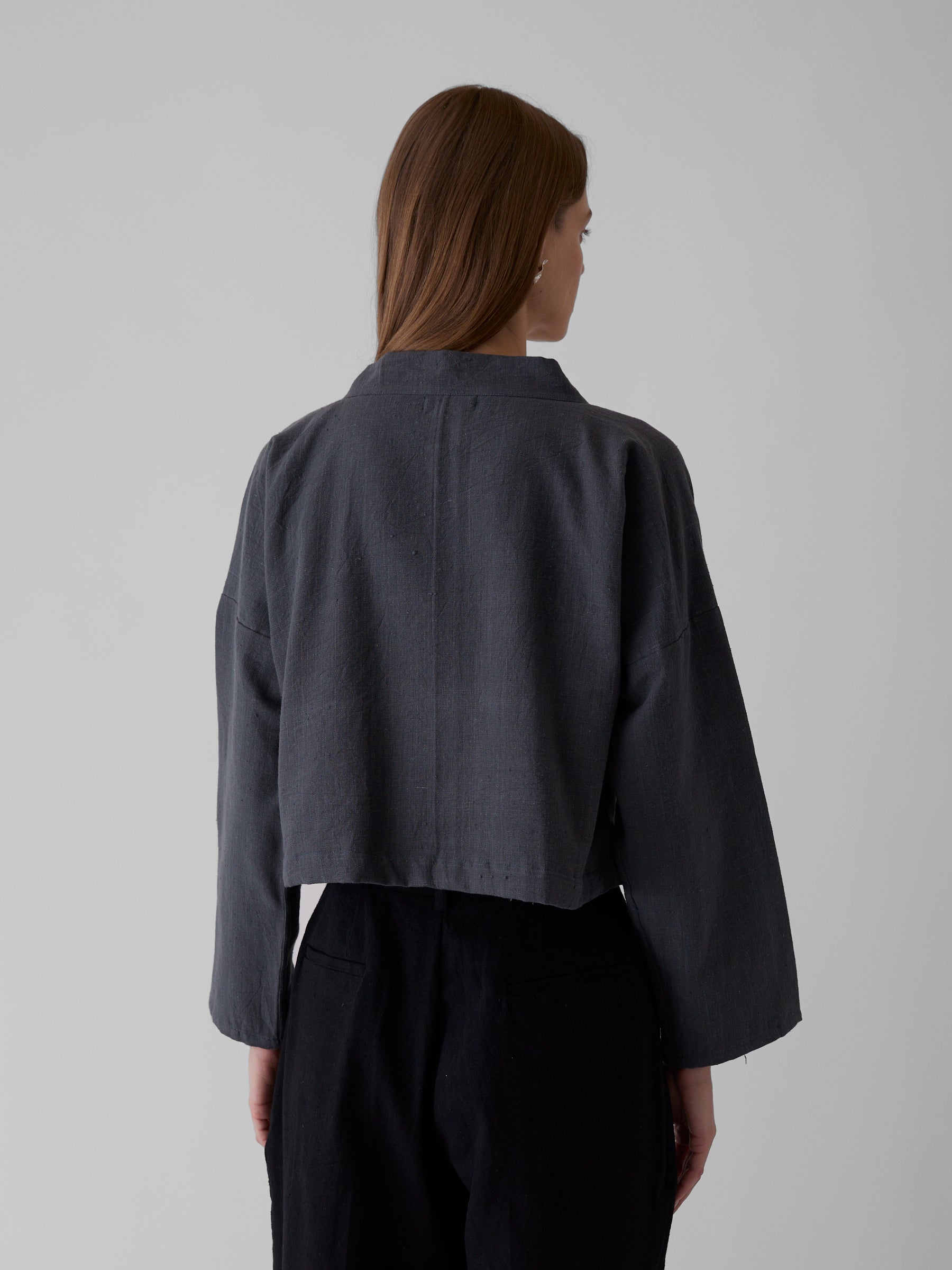 Women's Crop Jacket- Graphite Gray