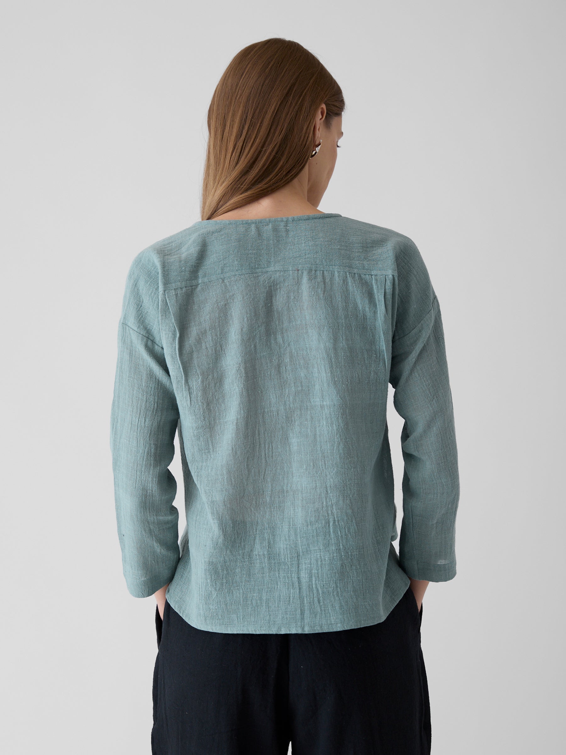 Women's V-Neck Shirt- Mint Green