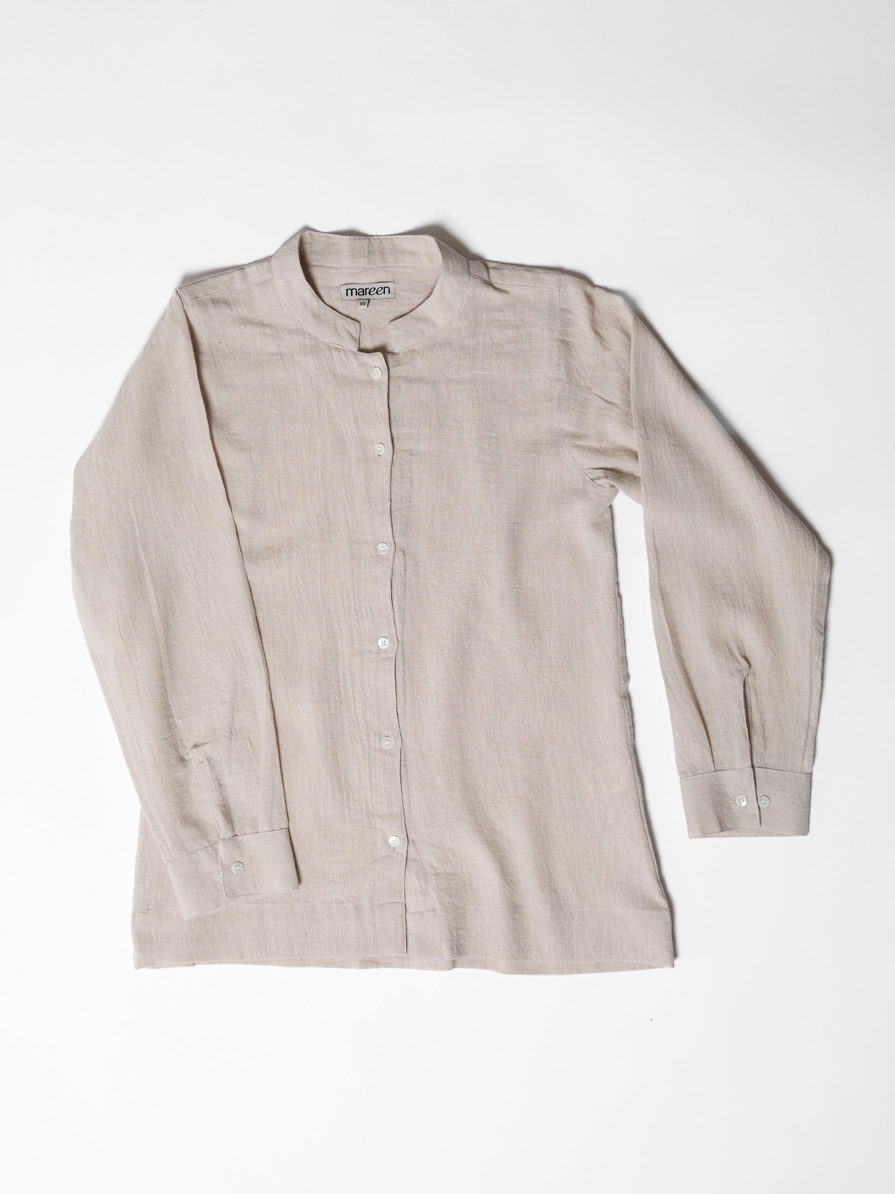 Women's Round Neck Shirt- Natural Undyed