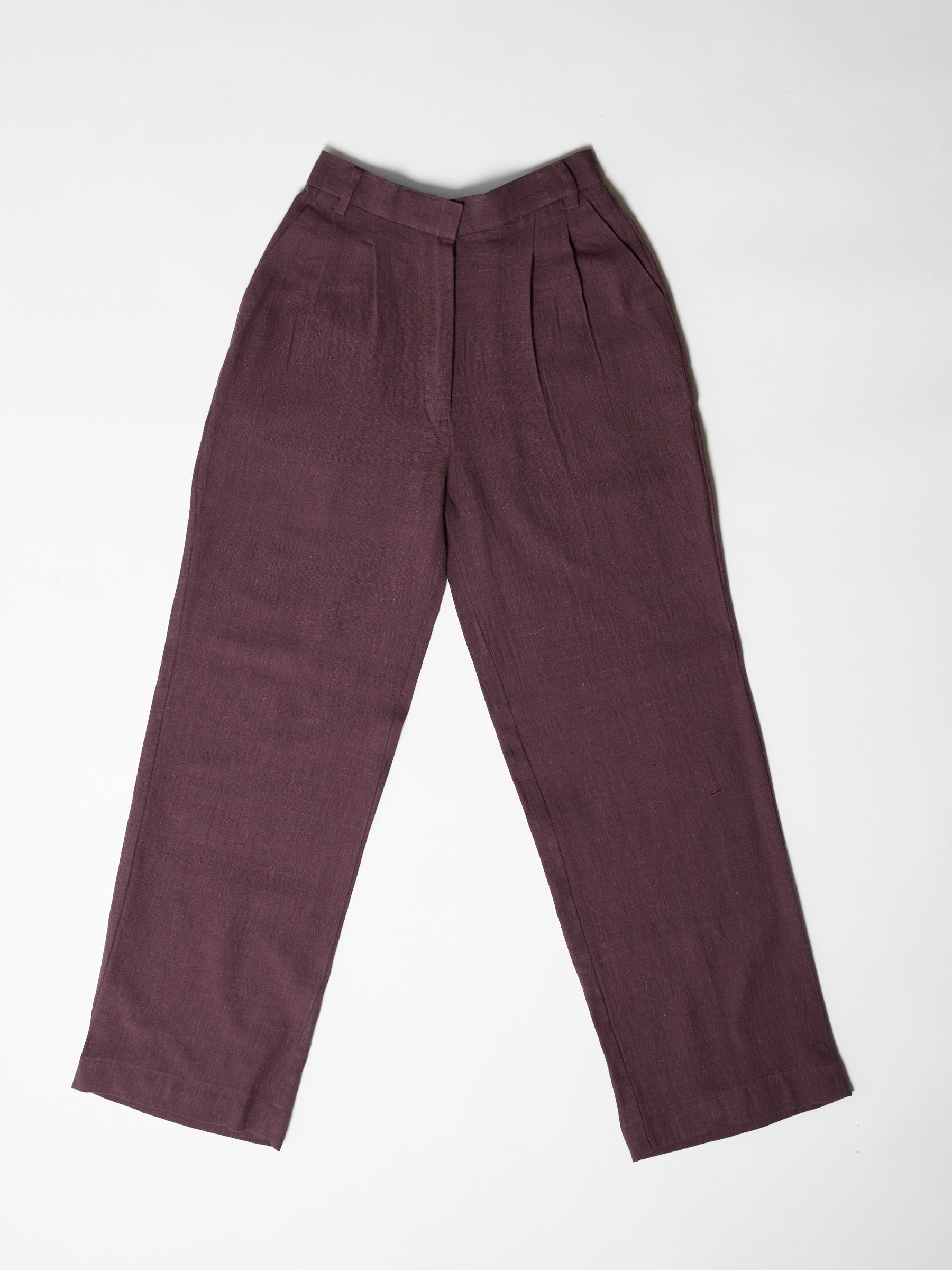 Women's Wide-Leg Pant- Aubergine Purple