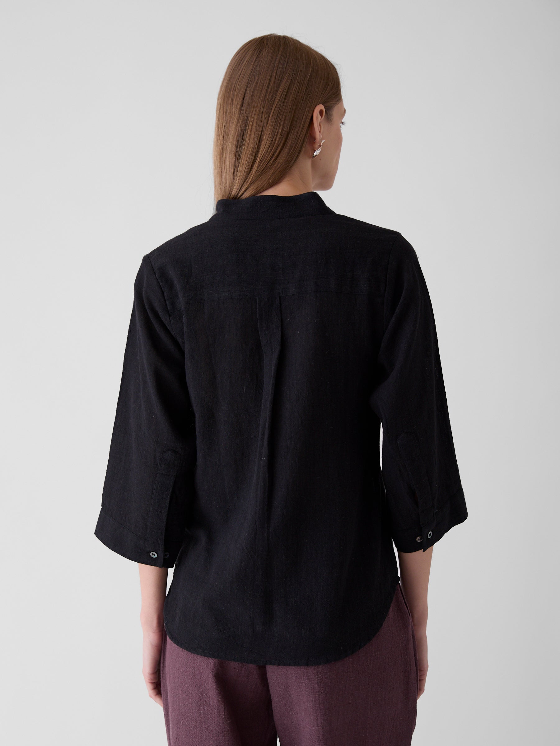 Women's Loose Sleeve Shirt- Black