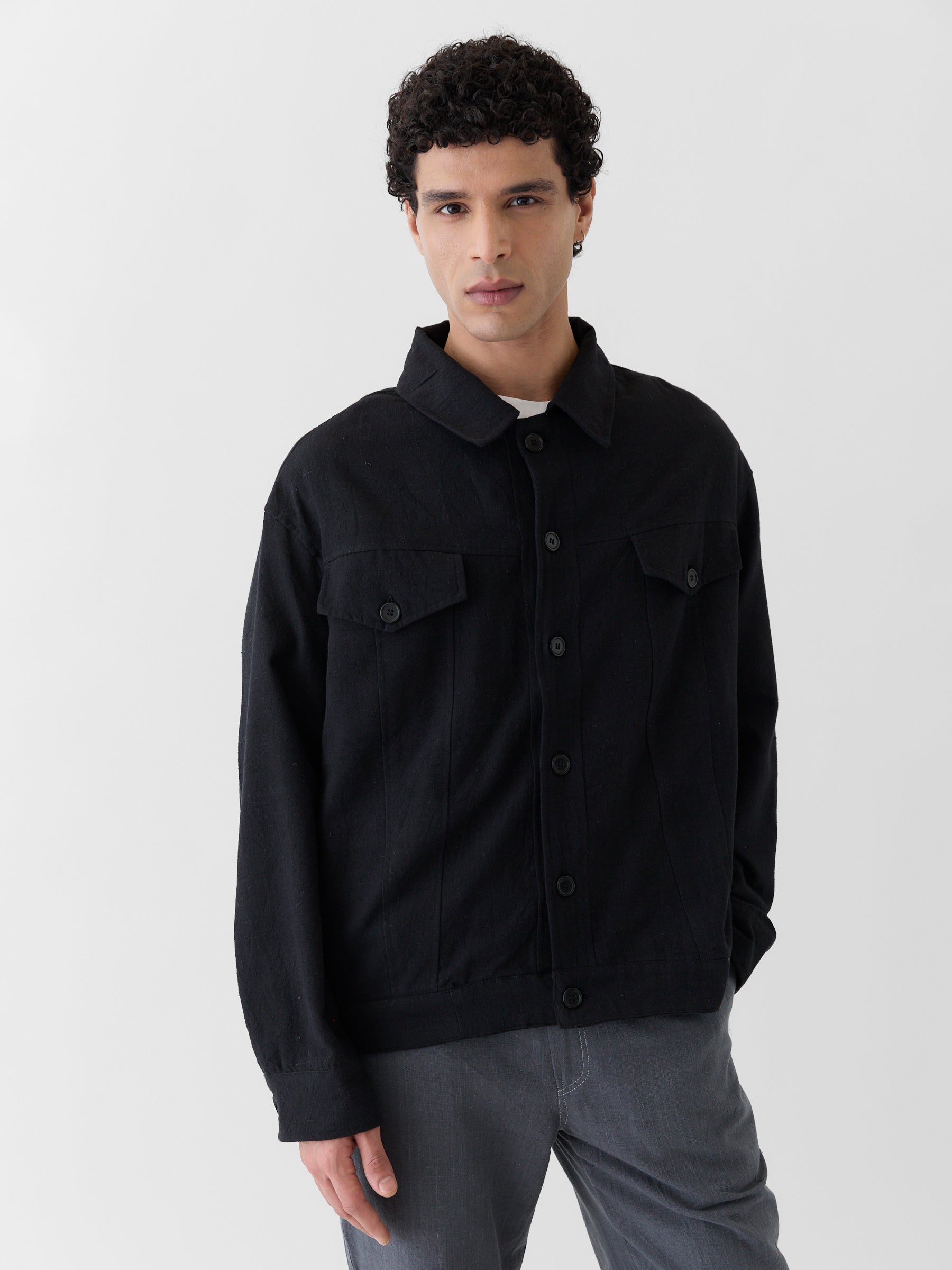 Men's Short Jacket- Black