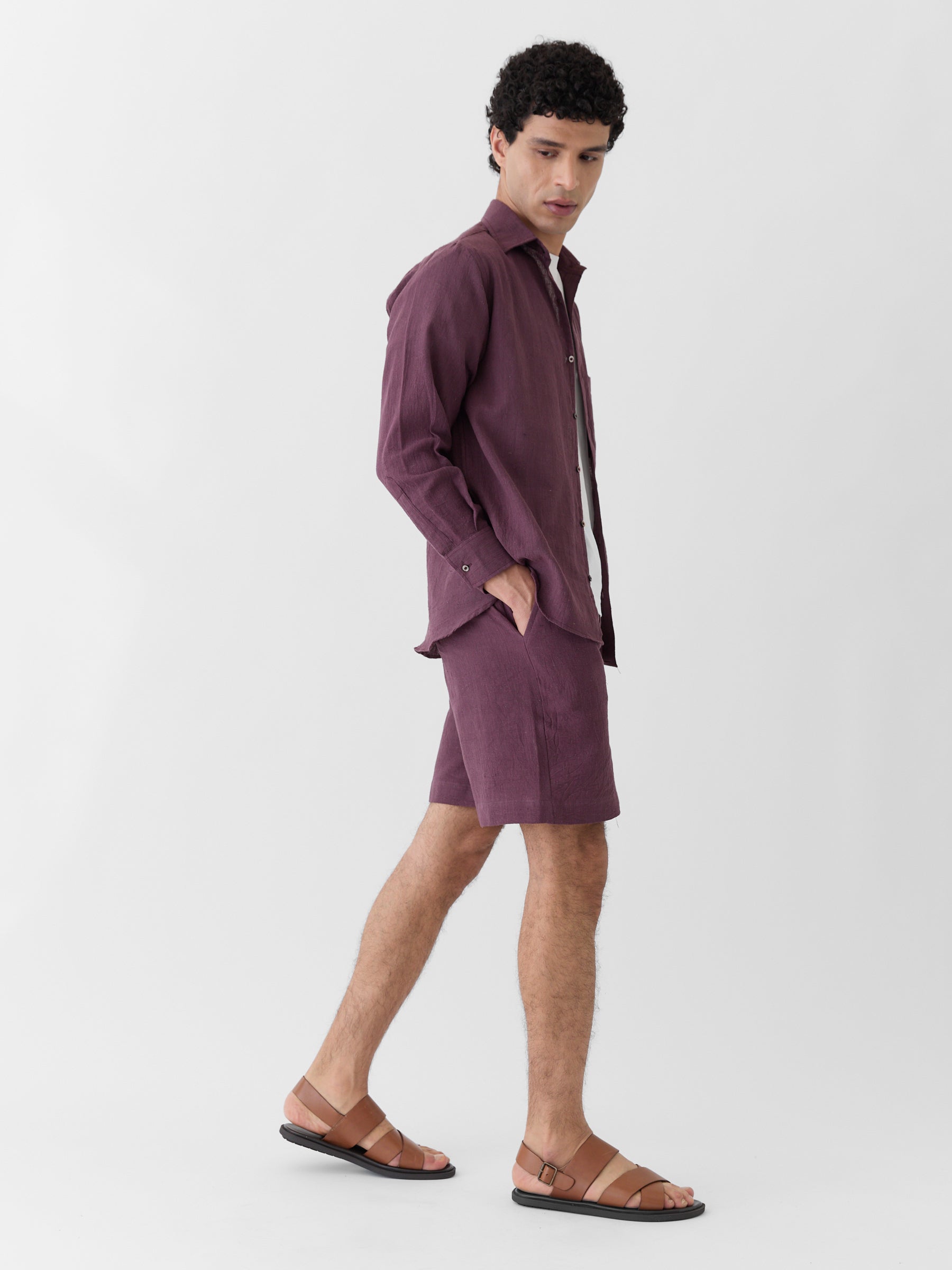 Men's Shorts- Aubergine Purple