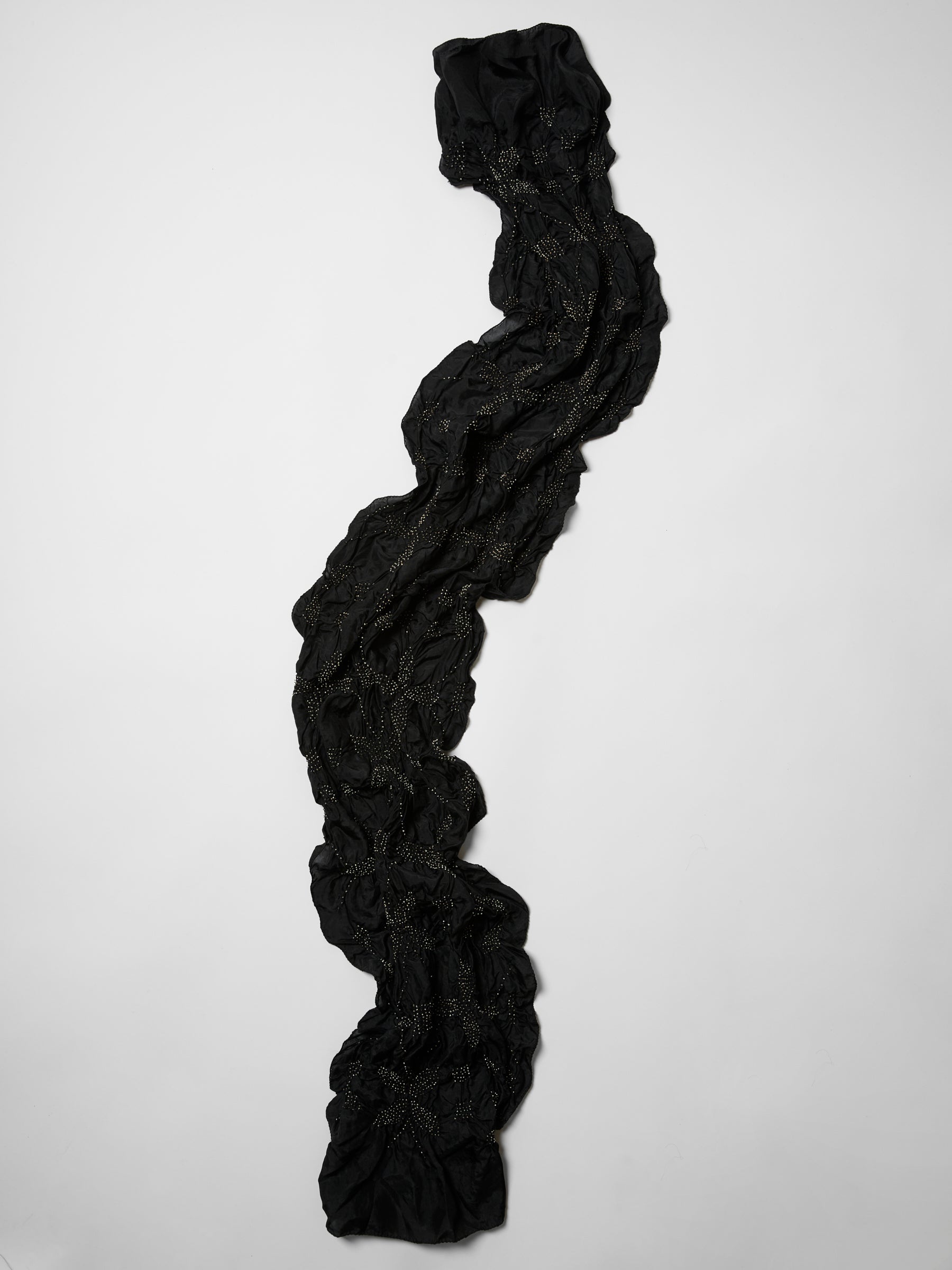 Tie-Dye Silk Scarf- Midnight Black