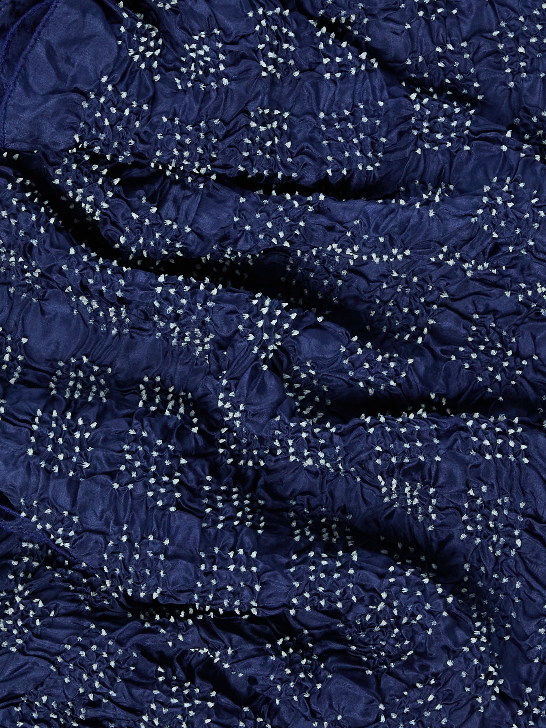 Tie-Dye Silk Scarf- Deep Indigo