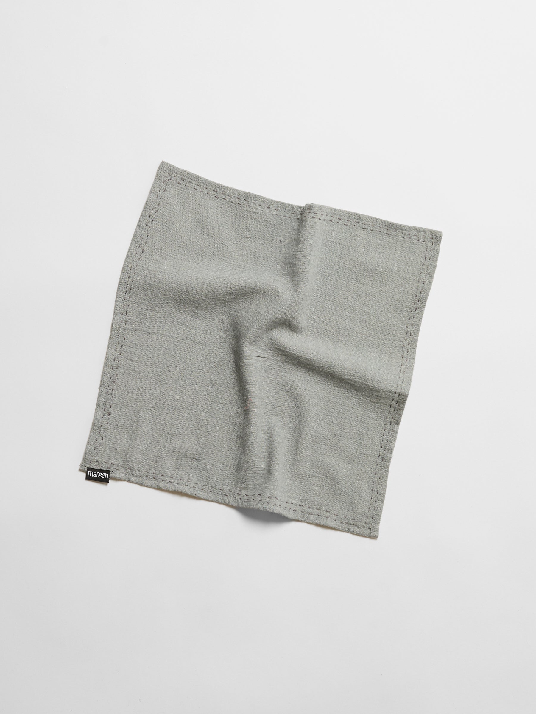 Cloth Napkins NAPKINGRAYISHGREEN1