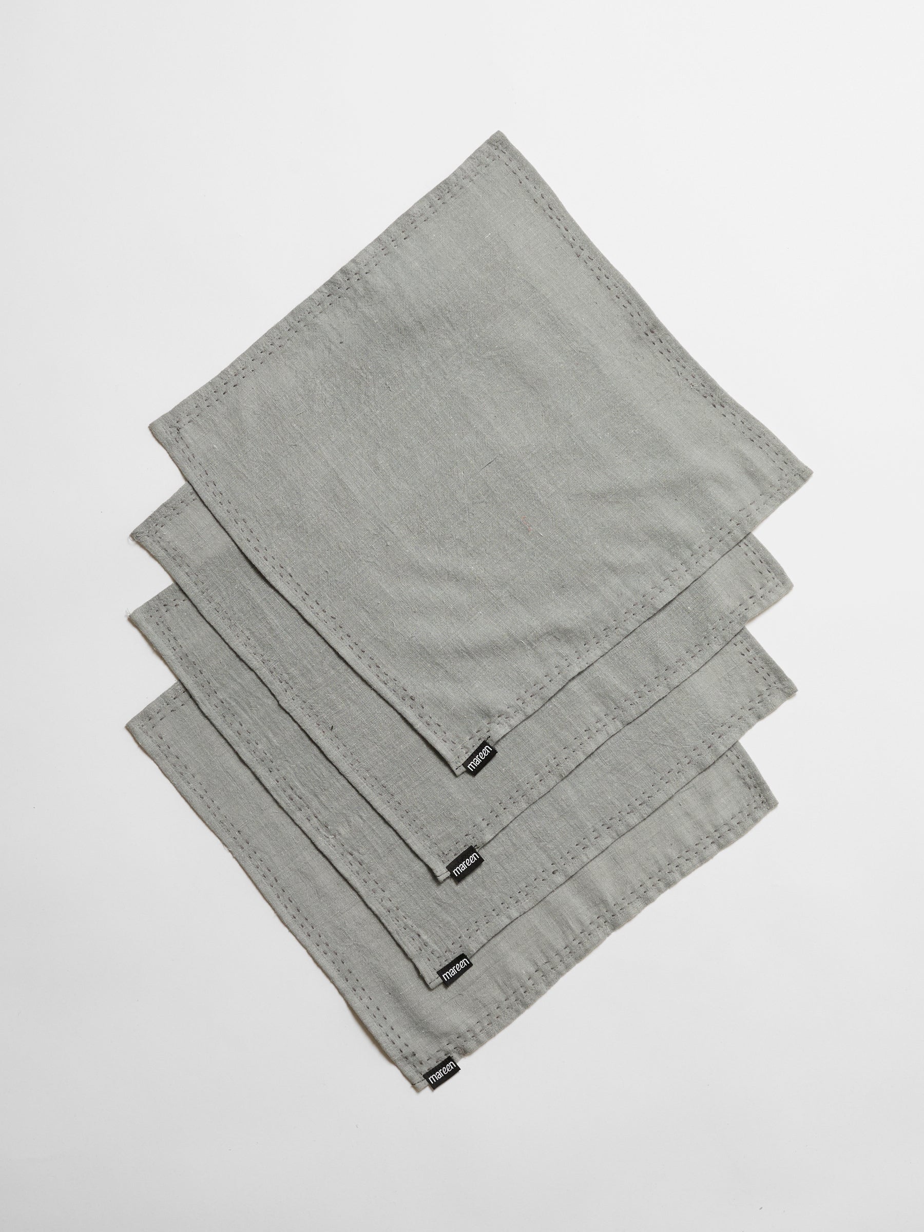 Cloth Napkins NAPKINGRAYISHGREEN3