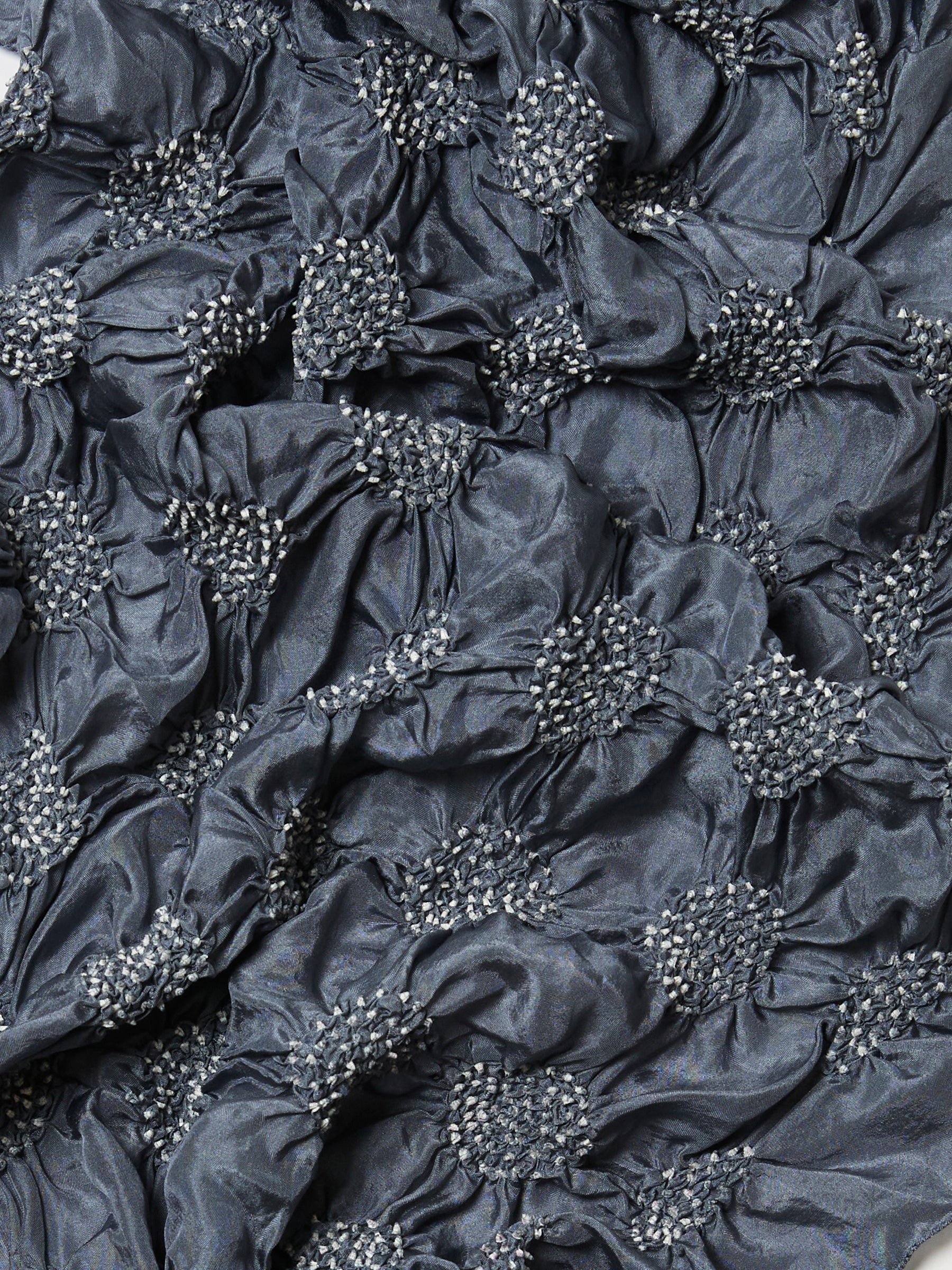 Tie-Dye Silk Scarf- Stormy Azure