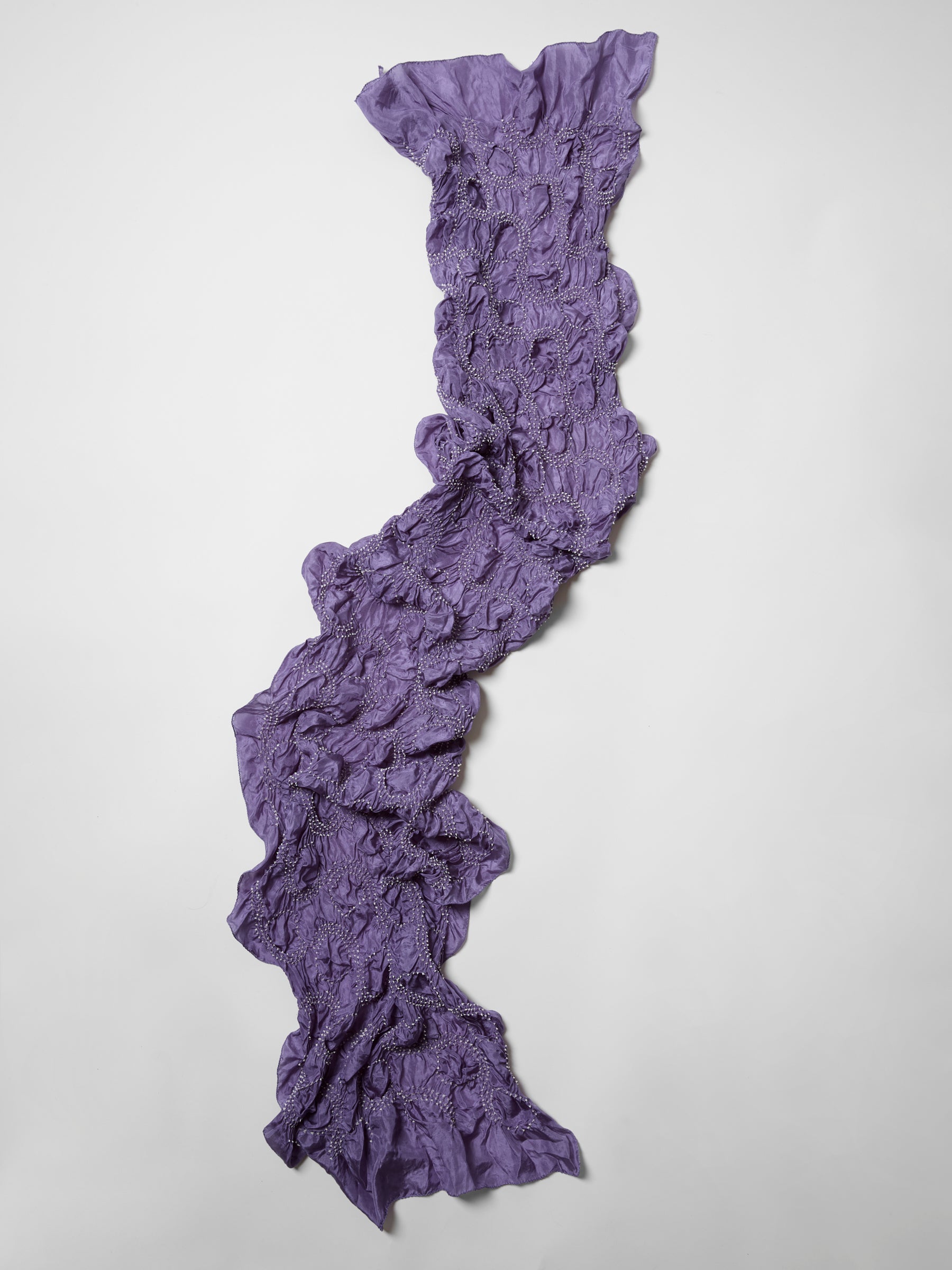 Tie-Dye Silk Scarf- Lavender Purple
