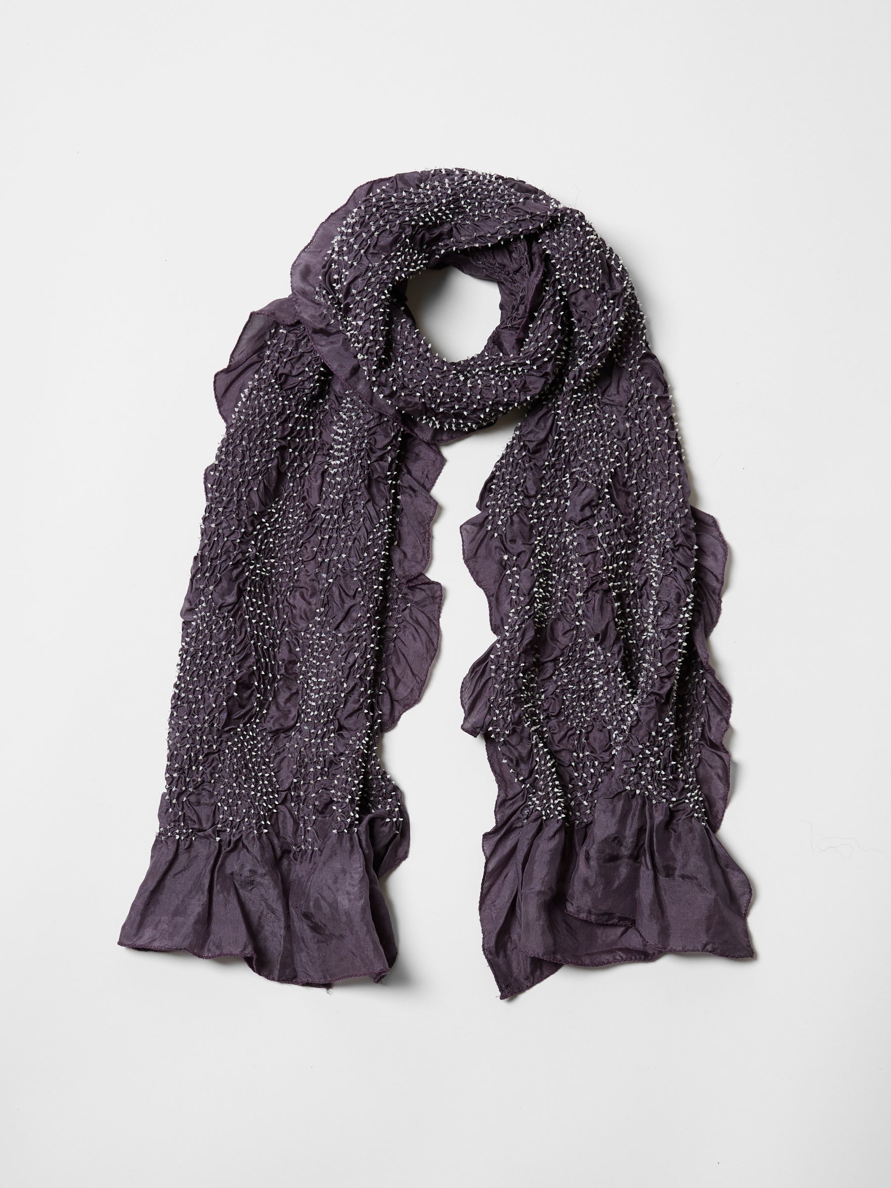 Tie-Dye Silk Scarf- Twilight Purple