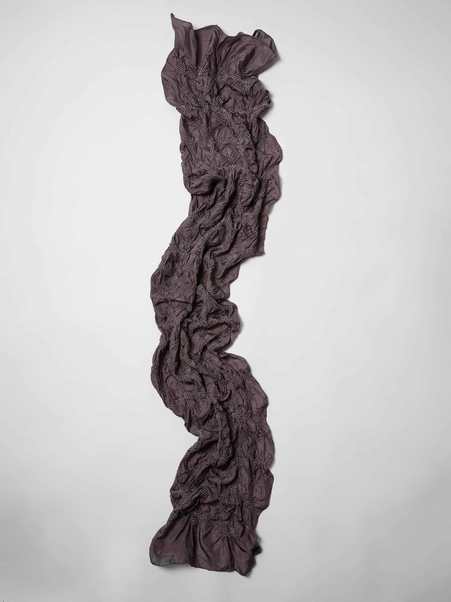 Tie-Dye Silk Scarf- Cocoa Brown
