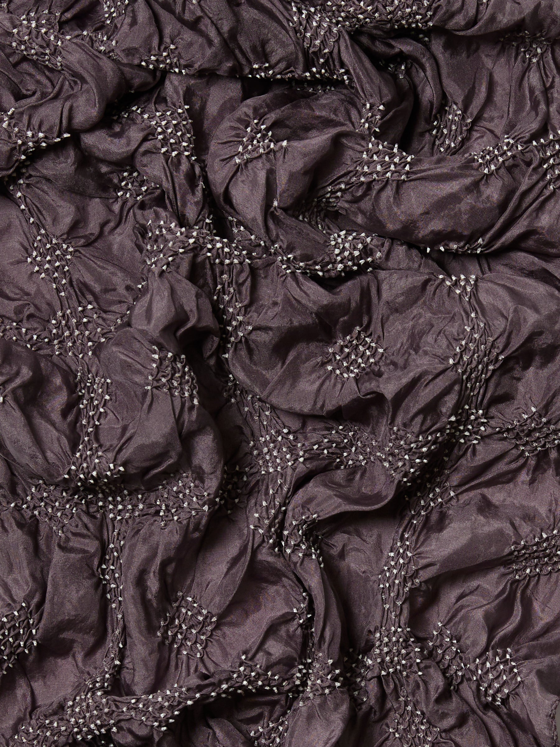 Tie-Dye Silk Scarf- Cocoa Brown