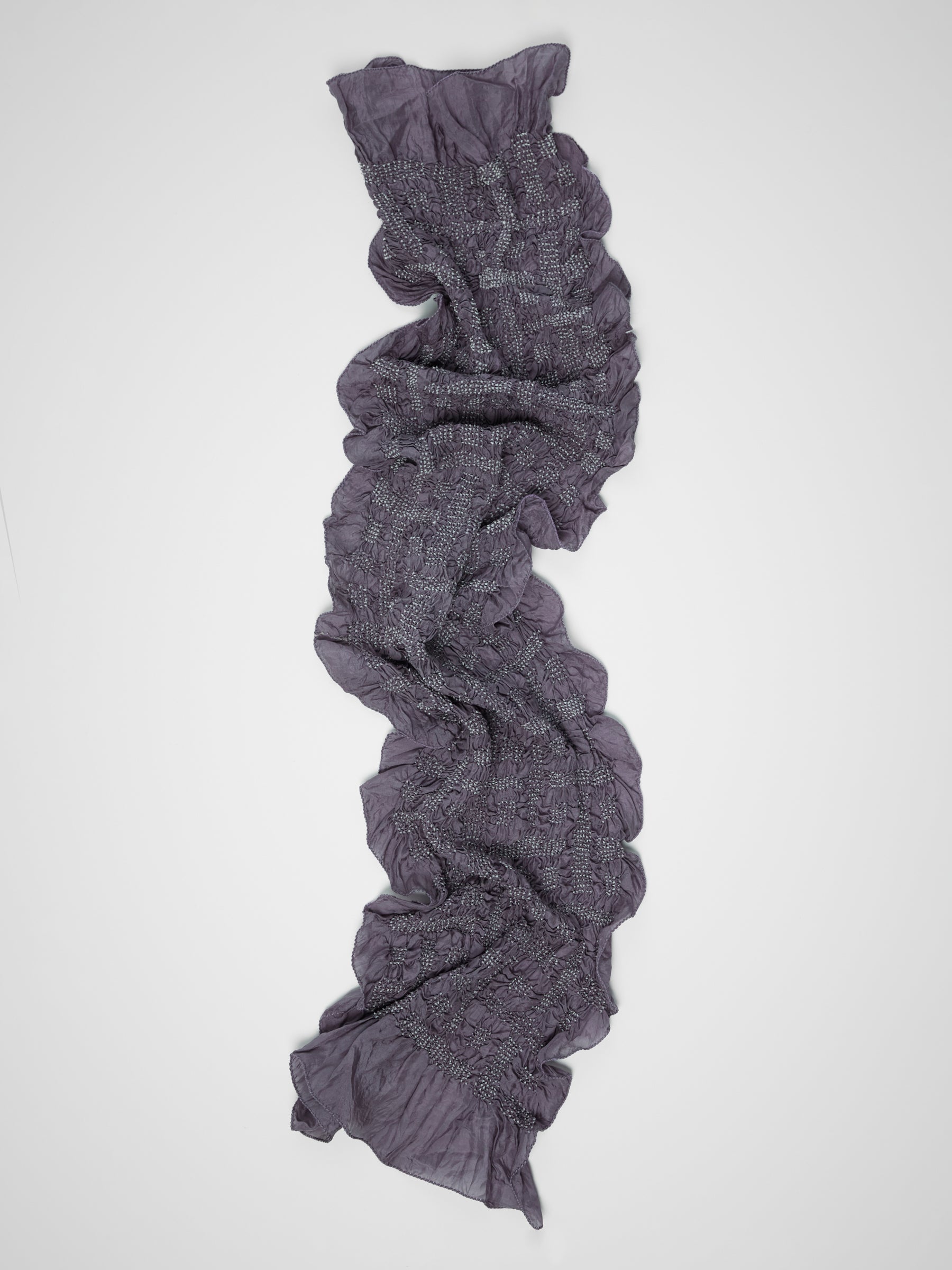 Tie-Dye Silk Scarf- Slate Blue