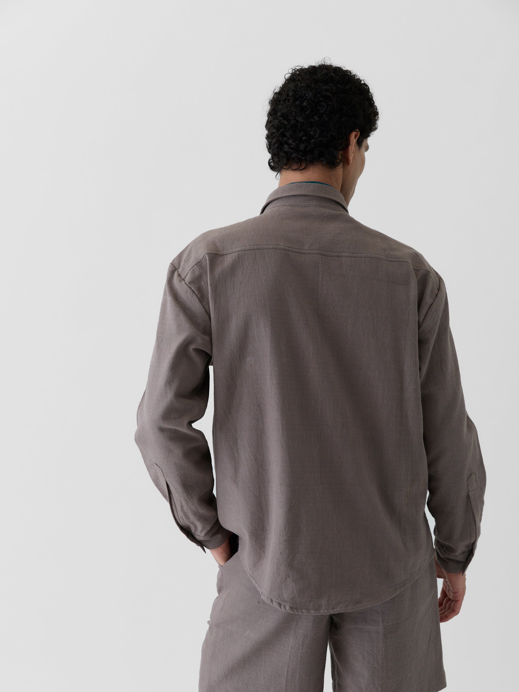 Men's Mono Pocket Jacket- Grayish Brown