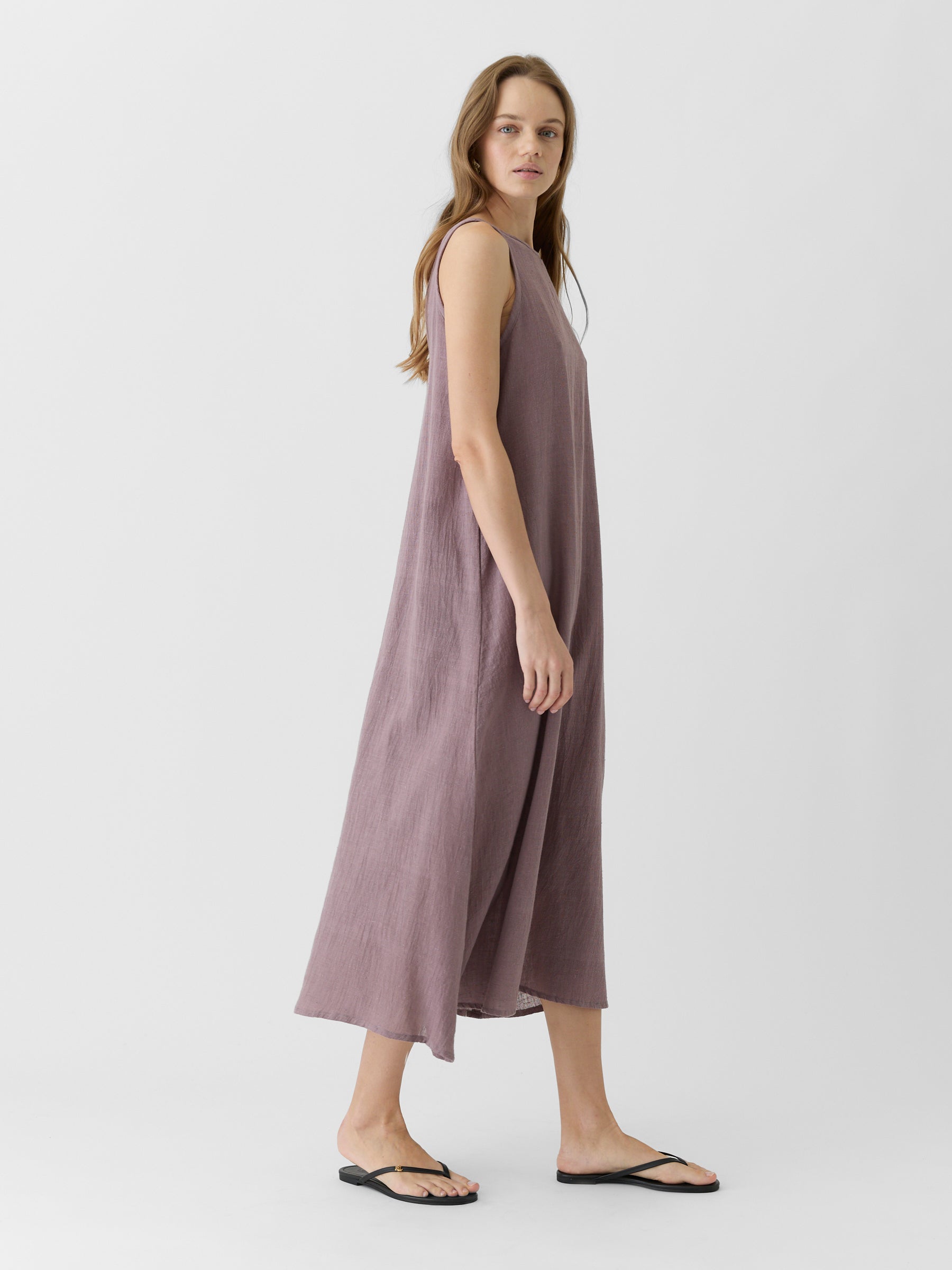 Women's A-Line Maxi Dress- Mauve Purple