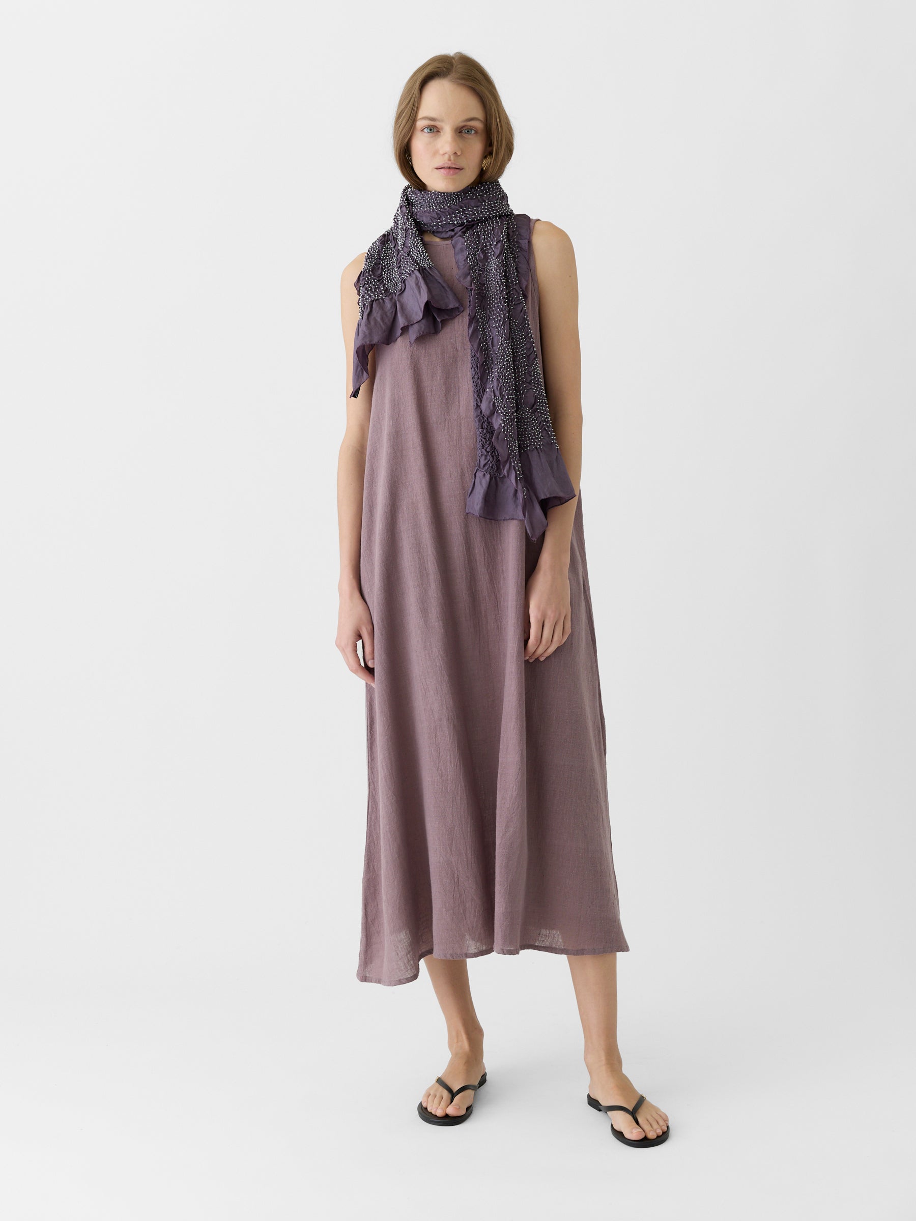 Women's A-Line Maxi Dress- Mauve Purple