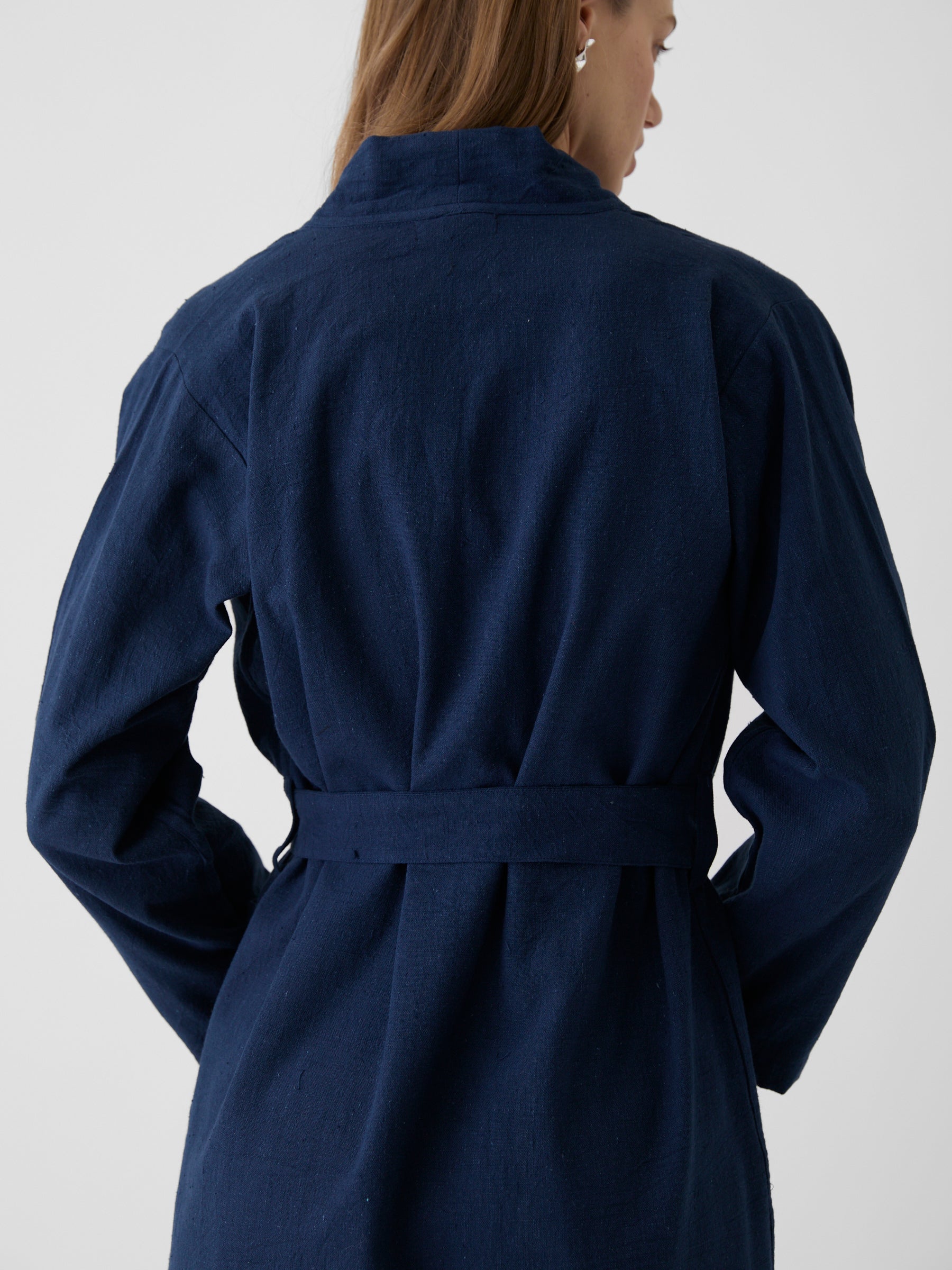 Women's Long Jacket- Navy Blue