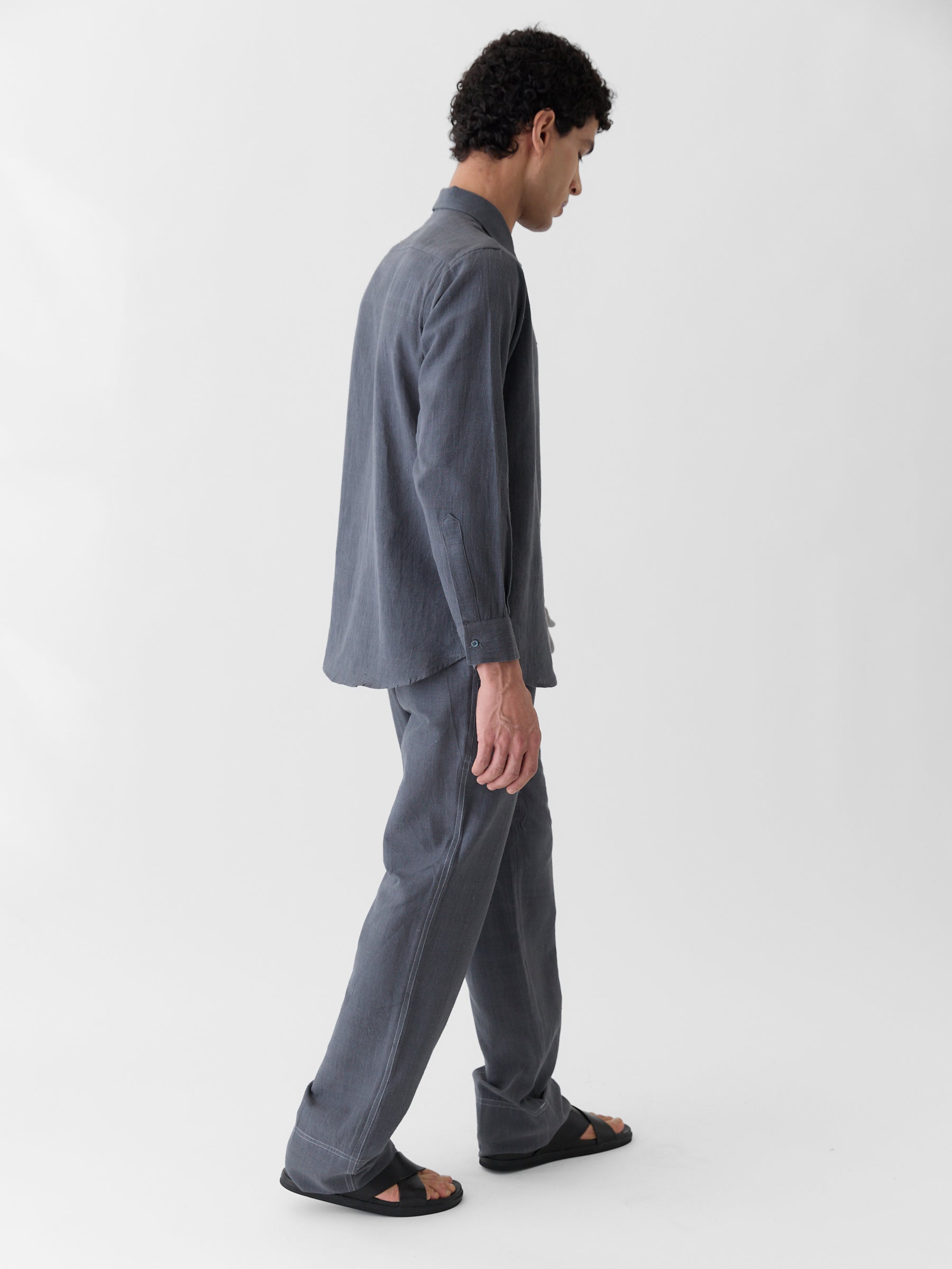 Men's Straight Fit Pants- Graphite Gray