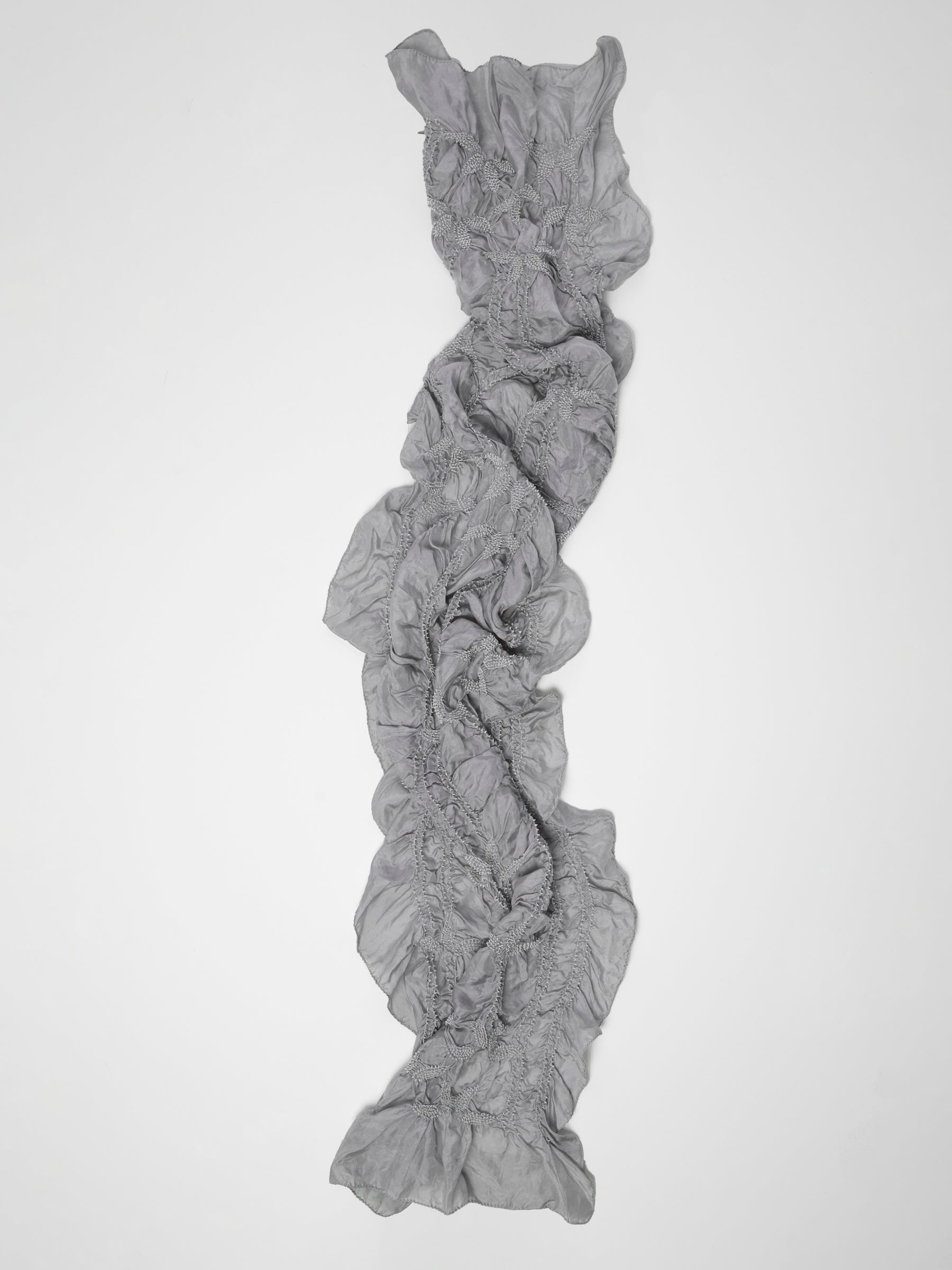 Tie-Dye Silk Scarf- Ash Taupe