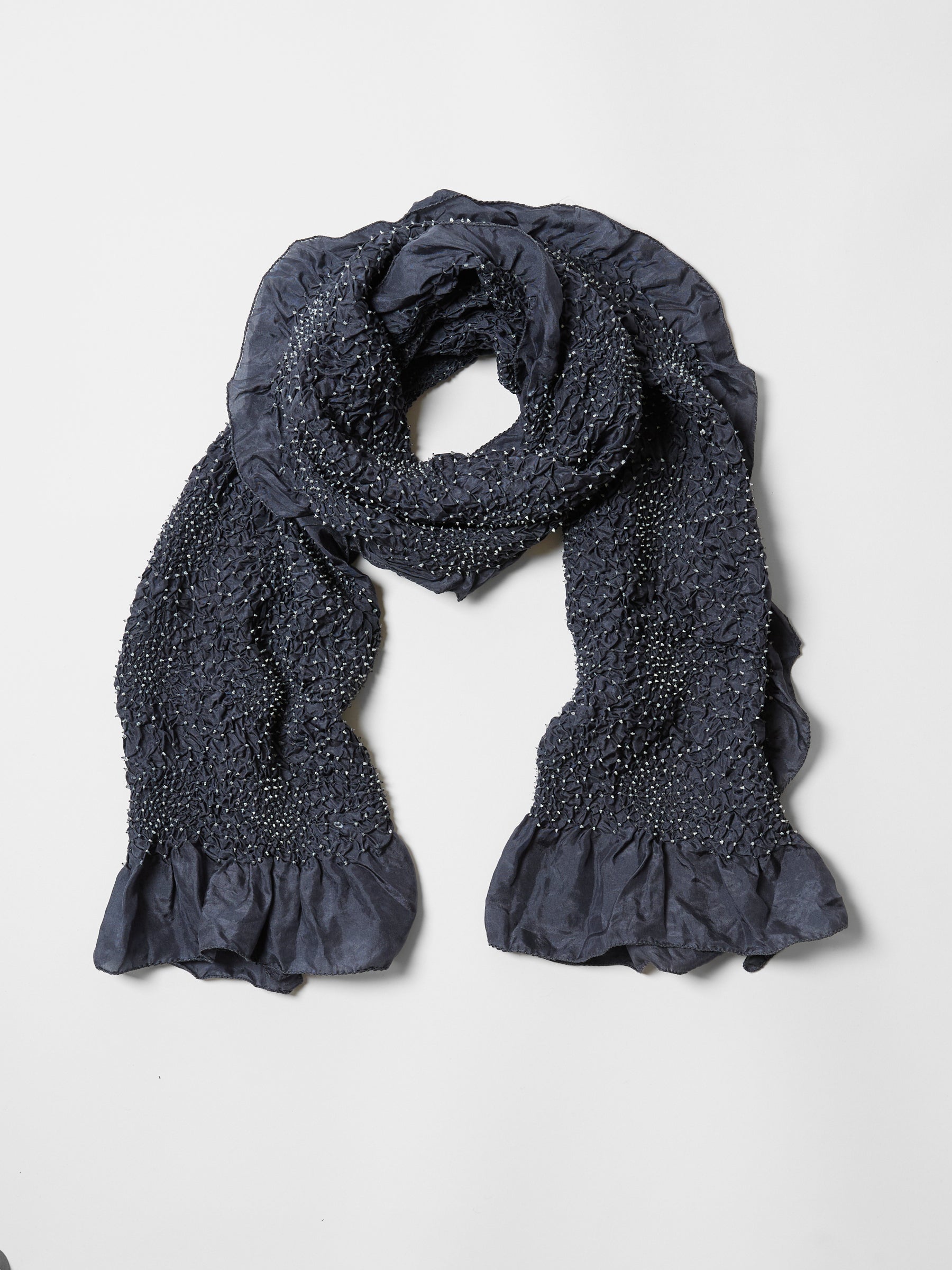 Tie-Dye Silk Scarf- Ocean Night