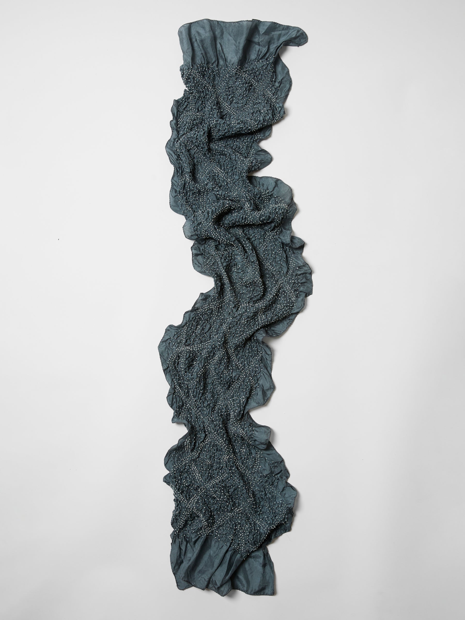 Tie-Dye Silk Scarf- Forest Green