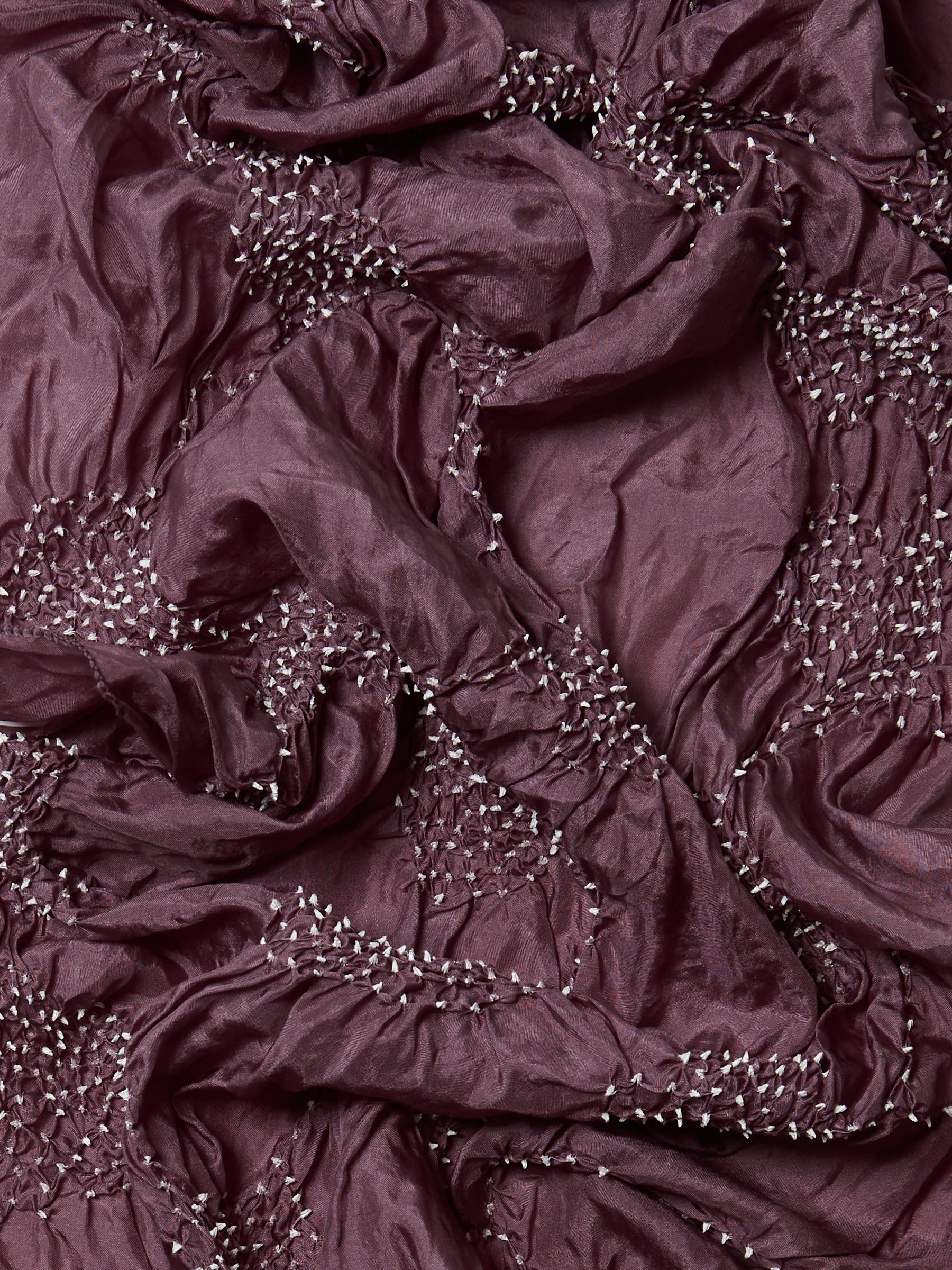 Tie-Dye Silk Scarf- Mulberry Wine