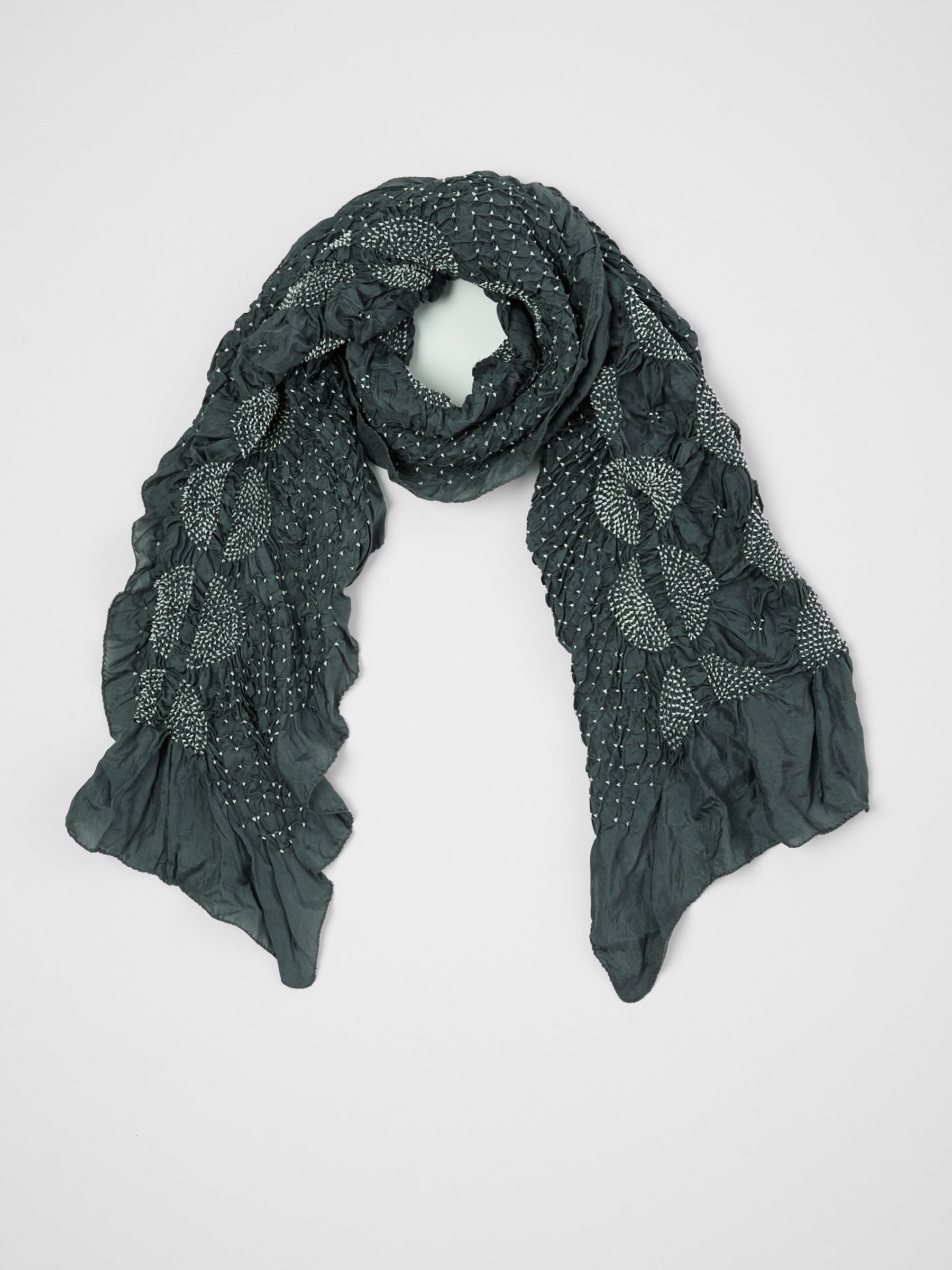 Tie-Dye Silk Scarf- Pine Grove